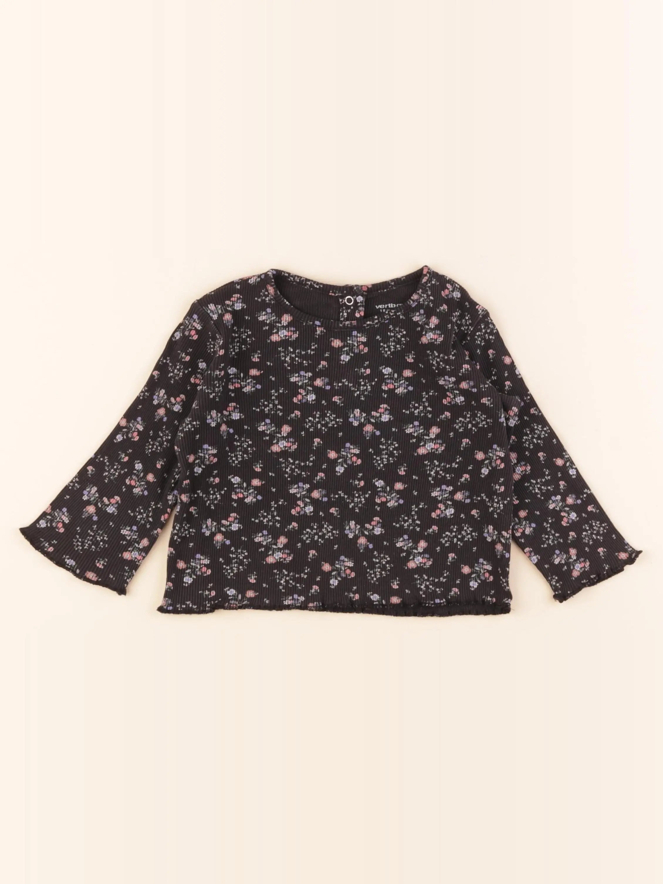 Vertbaudet - tee-shirt noir - 18 mois