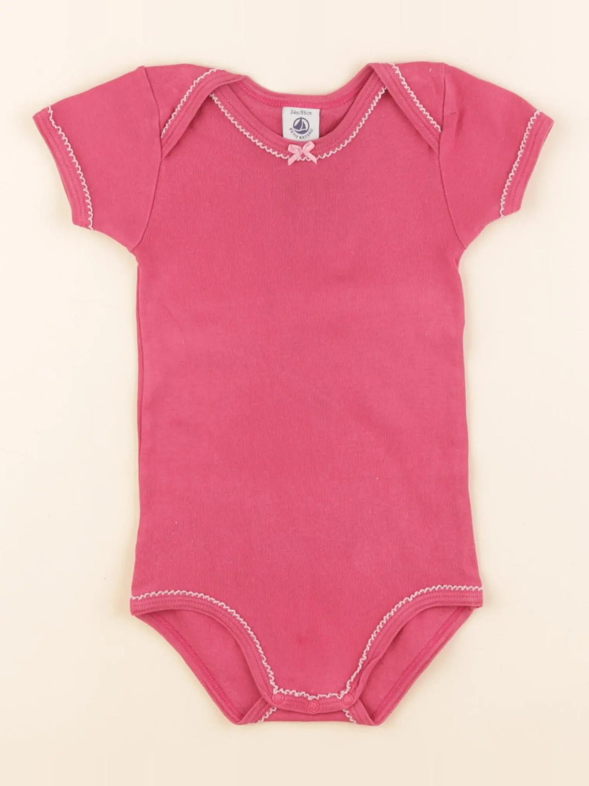 Petit Bateau - body rose - 24 mois