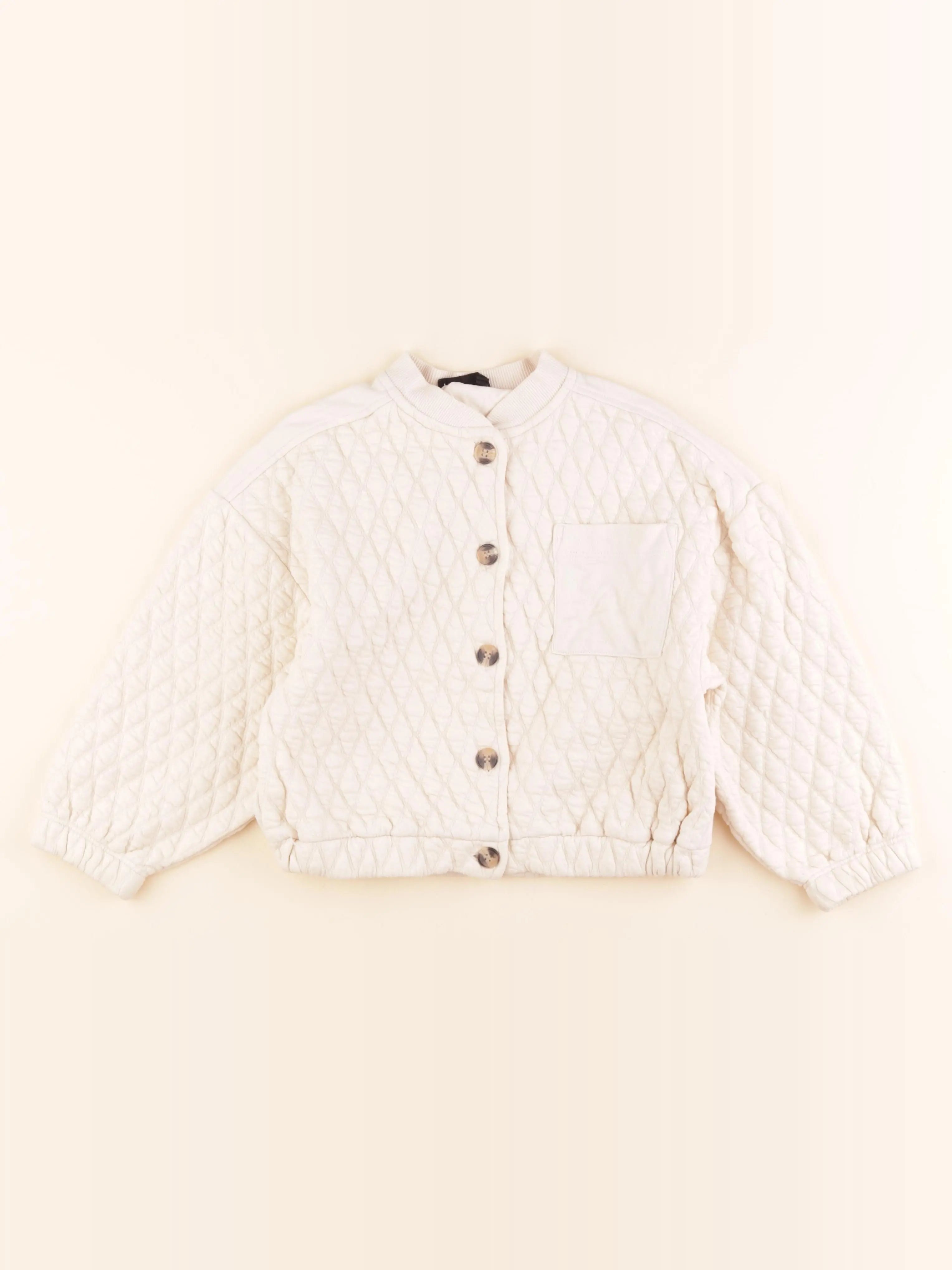 Monoprix - gilet beige - 8 ans