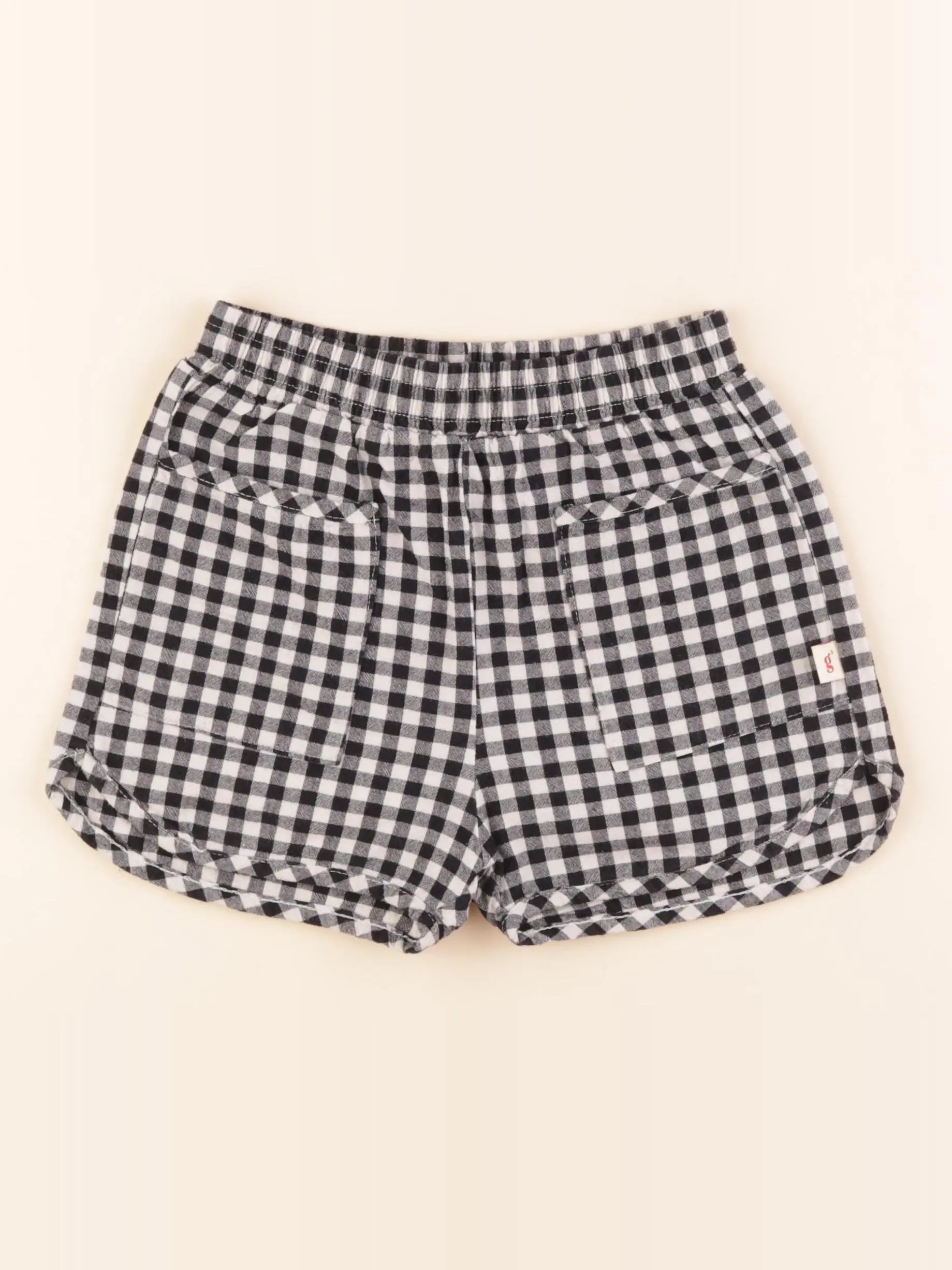 Gamin gamine - short blanc, noir - 6/7 ans