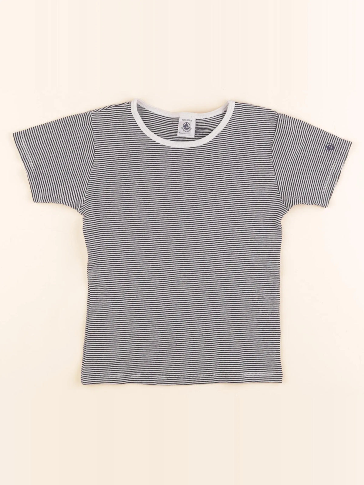 Petit Bateau - tee-shirt bleu, blanc - 6 ans