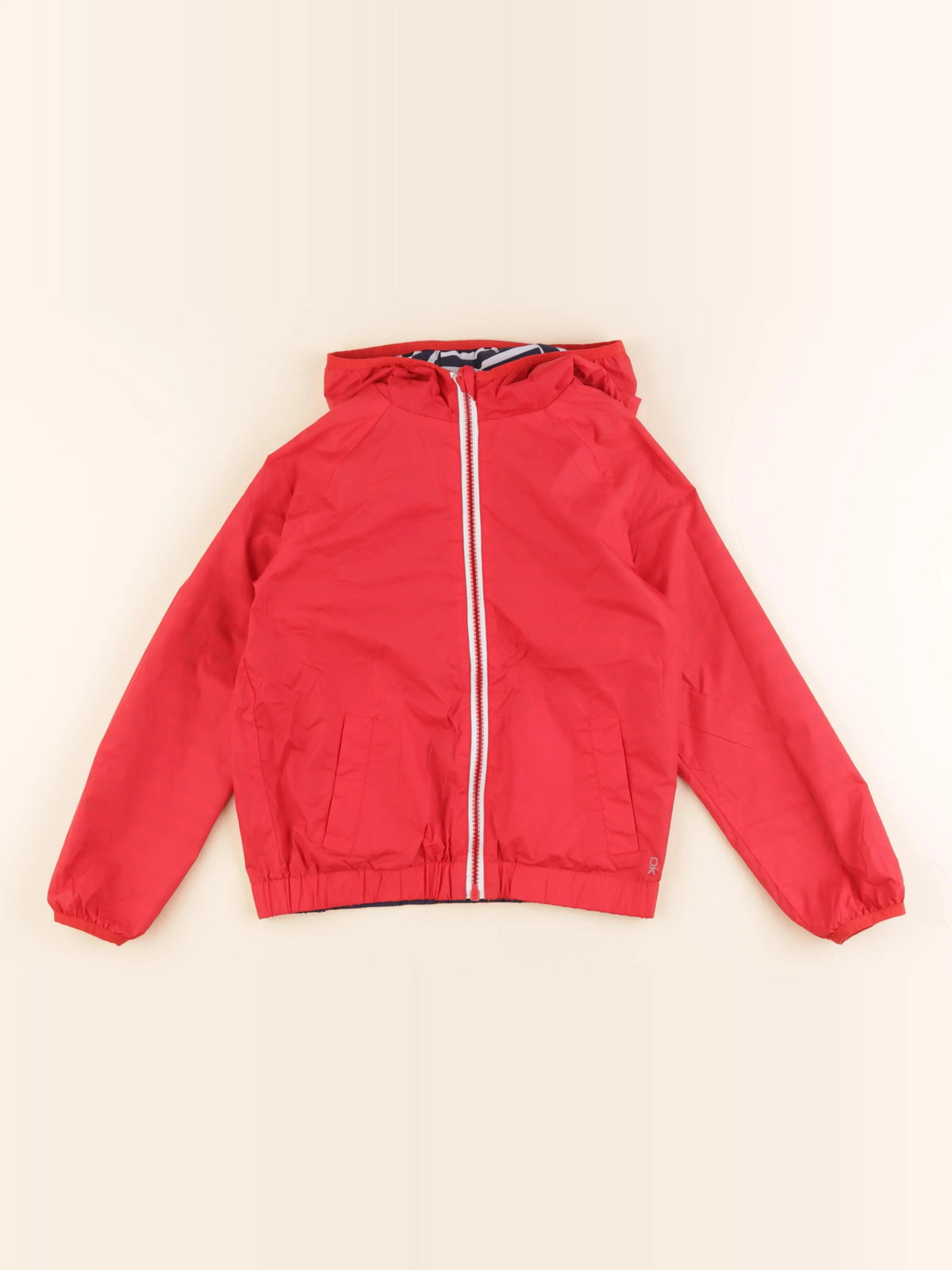 Okaidi - imperméable réversible bleu, blanc - 8 ans