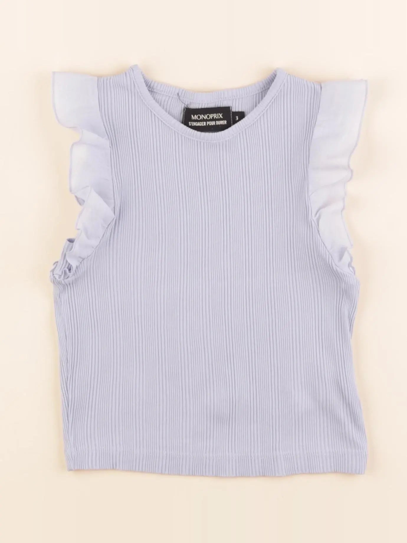 Monoprix - tee-shirt bleu - 3 ans