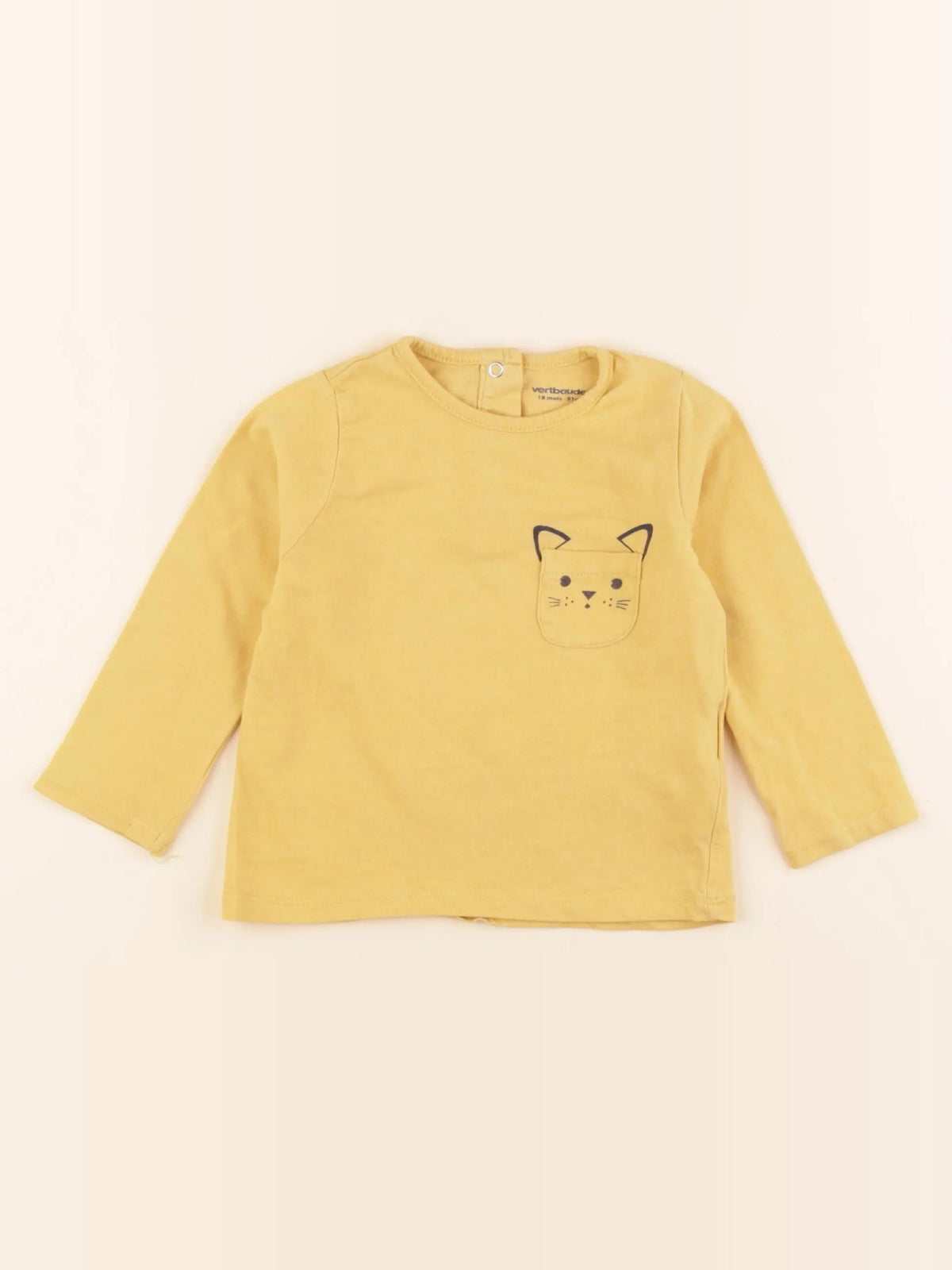 Vertbaudet - tee-shirt jaune - 18 mois