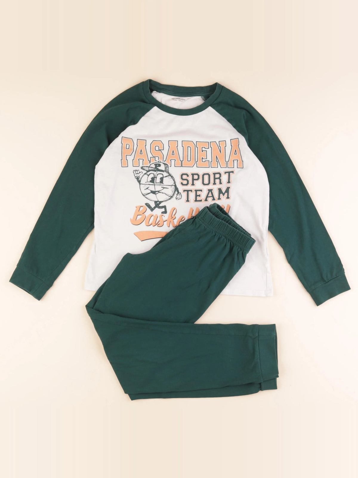 Vertbaudet - pyjama coton vert - 10 ans