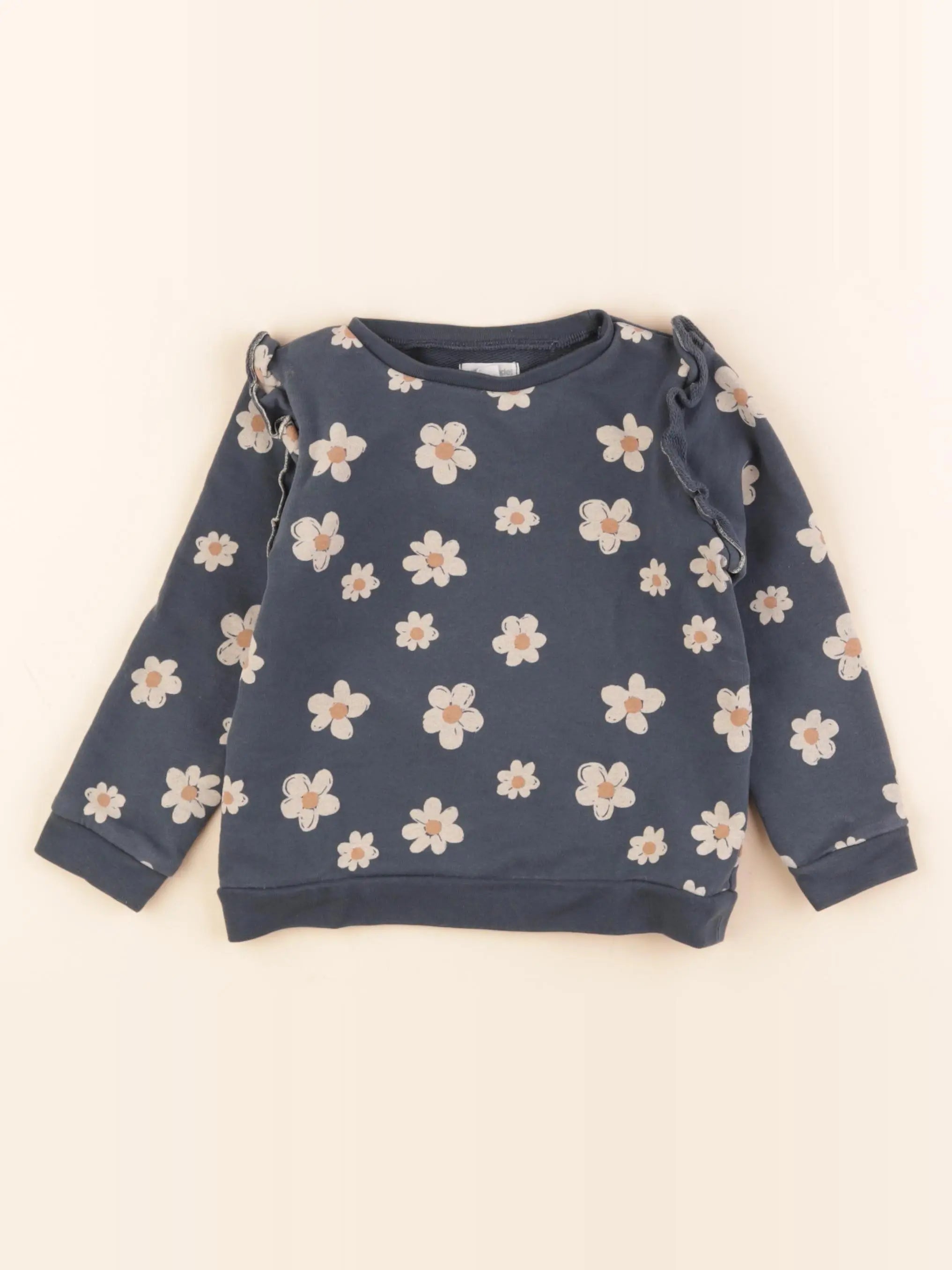 Vertbaudet - sweat vert, bleu - 3 ans