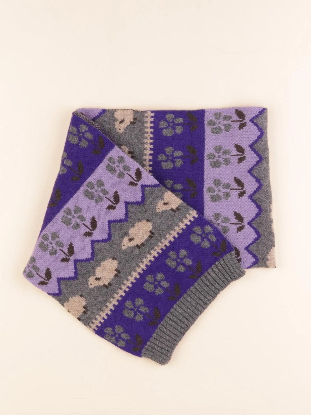 Écharpe violet, gris