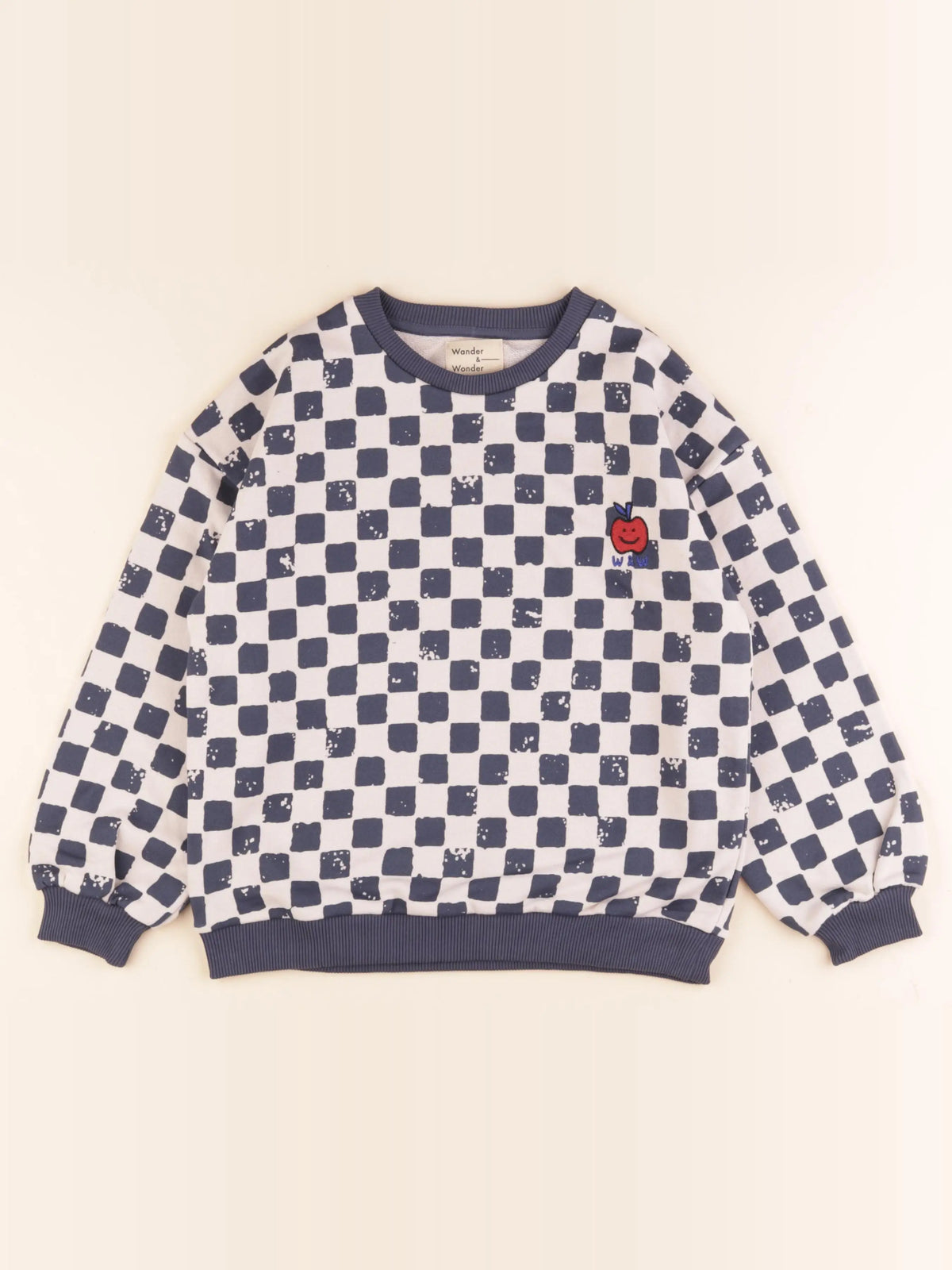 Sweat blanc, bleu