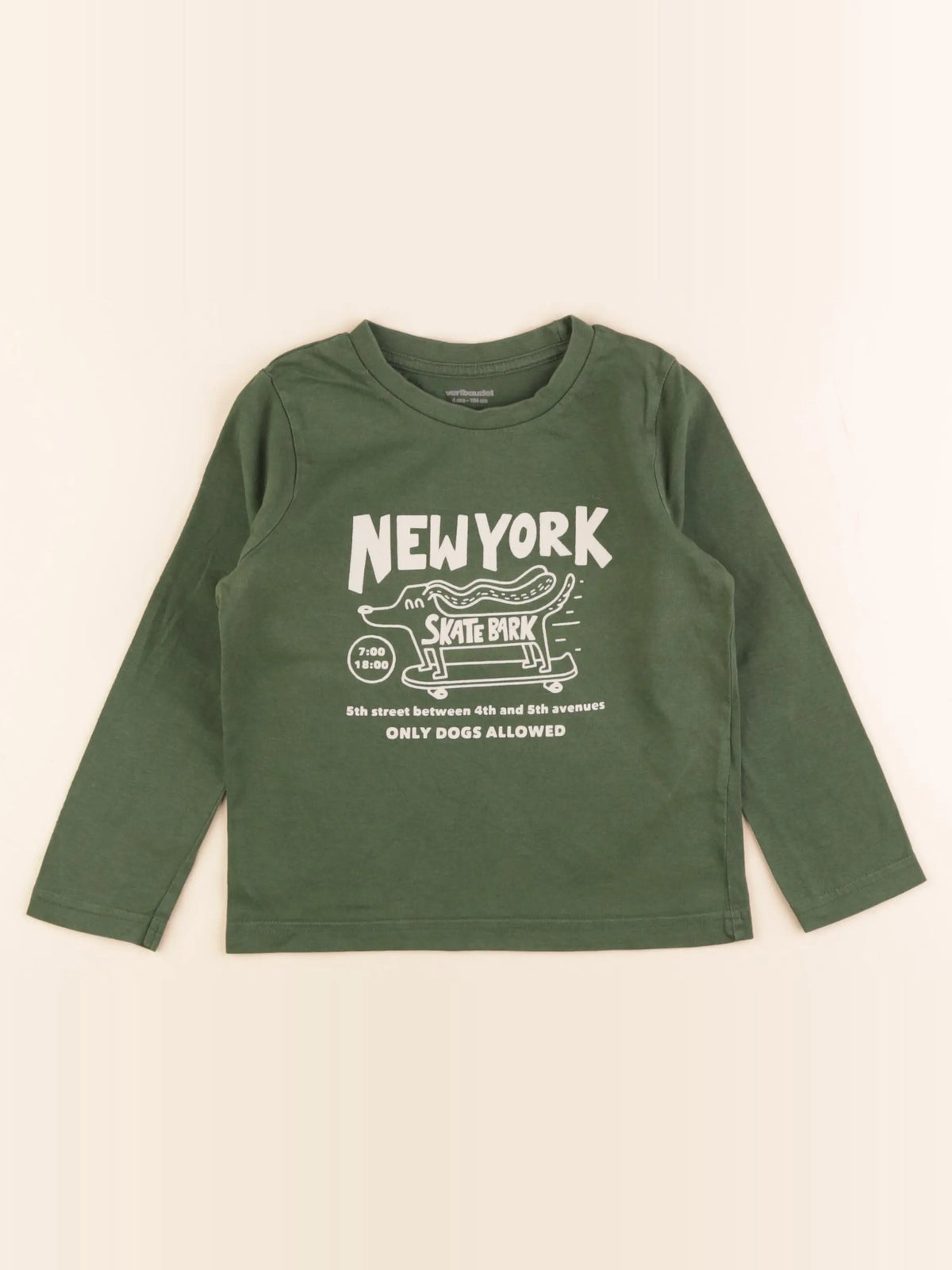 Vertbaudet - tee-shirt vert - 4 ans