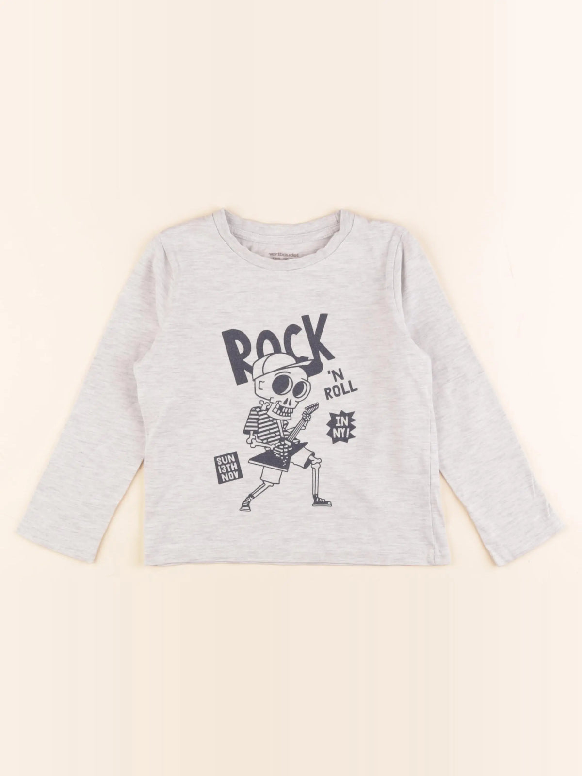 Vertbaudet - tee-shirt gris - 4 ans