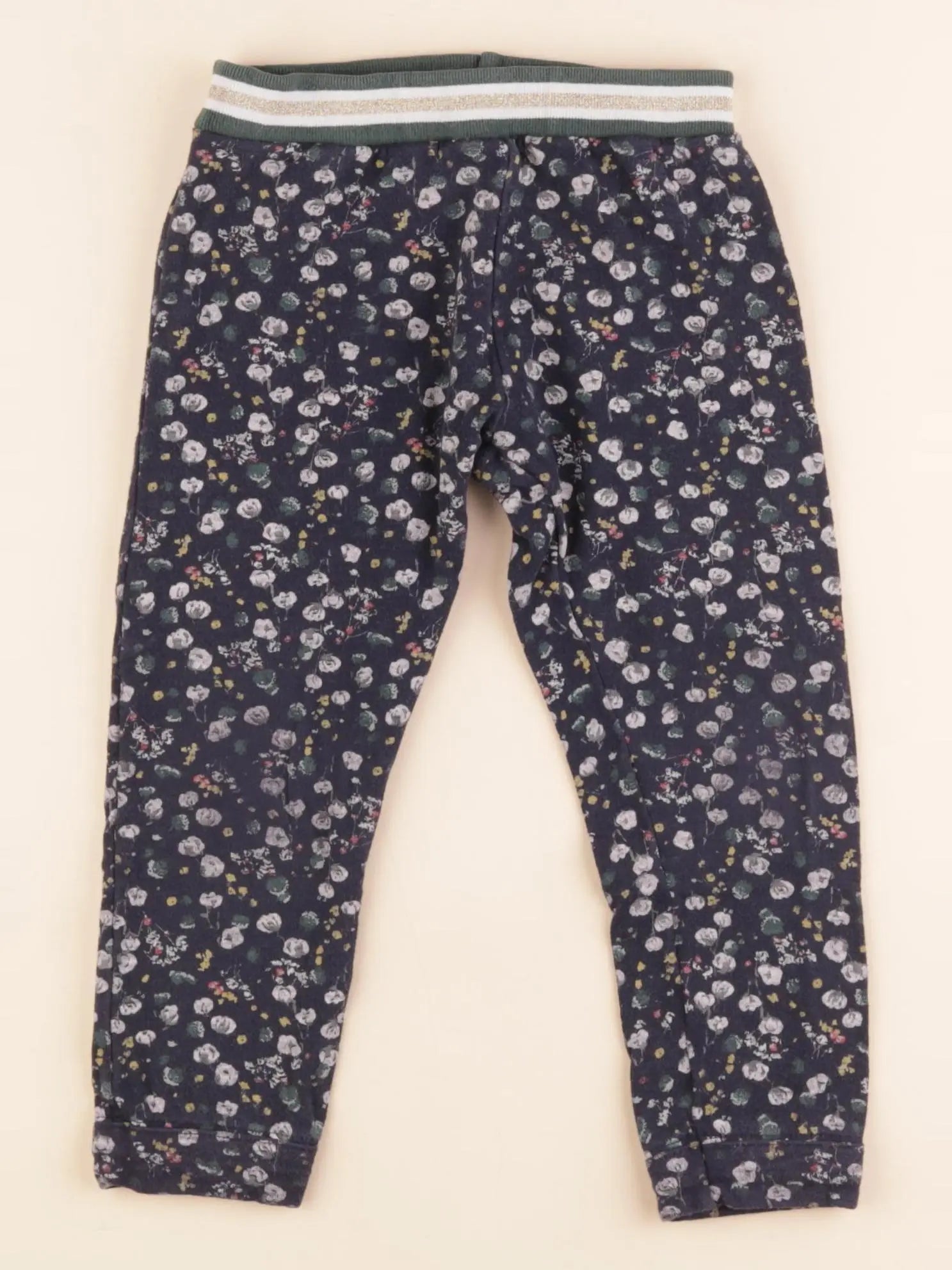 Pantalon or, bleu