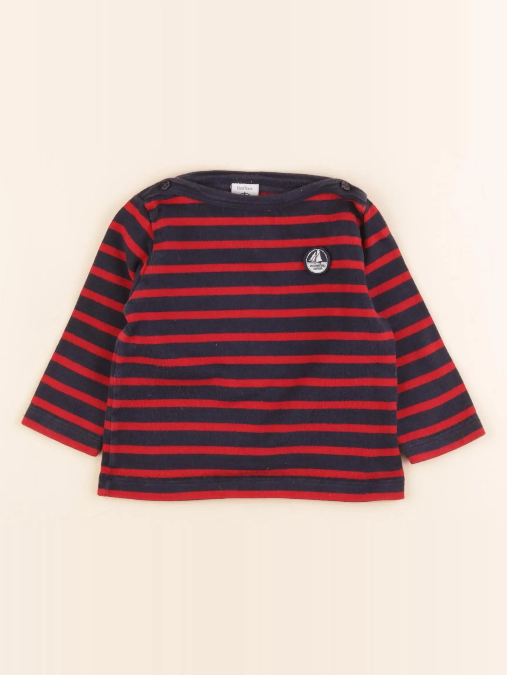 Tee-shirt bleu, rouge