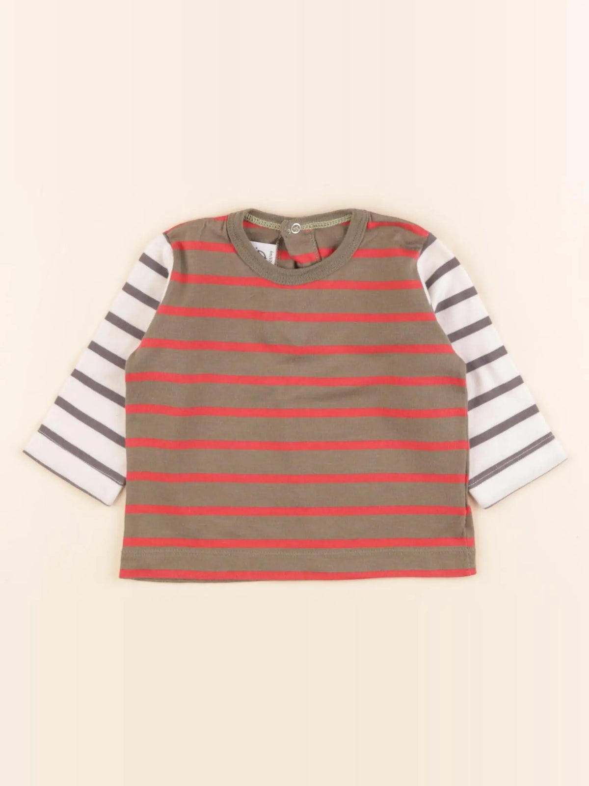 Tee-shirt beige, marron