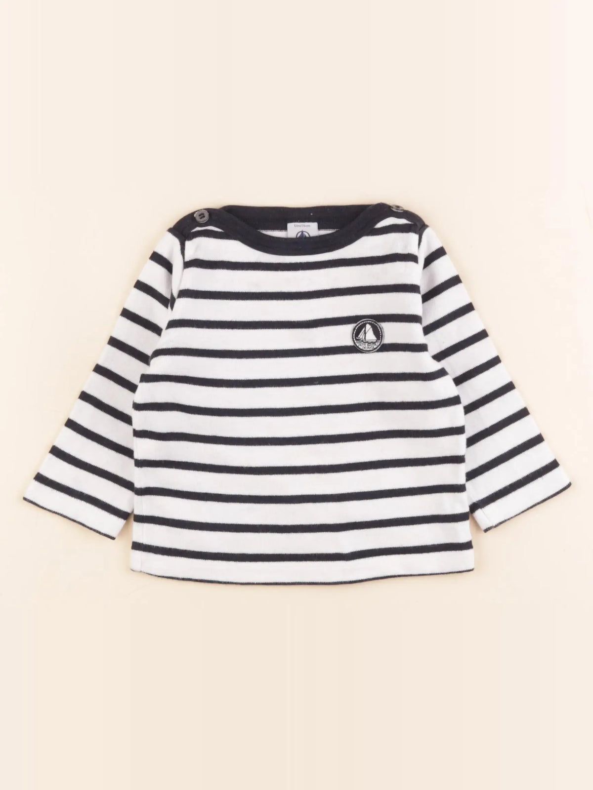 Tee-shirt blanc, bleu