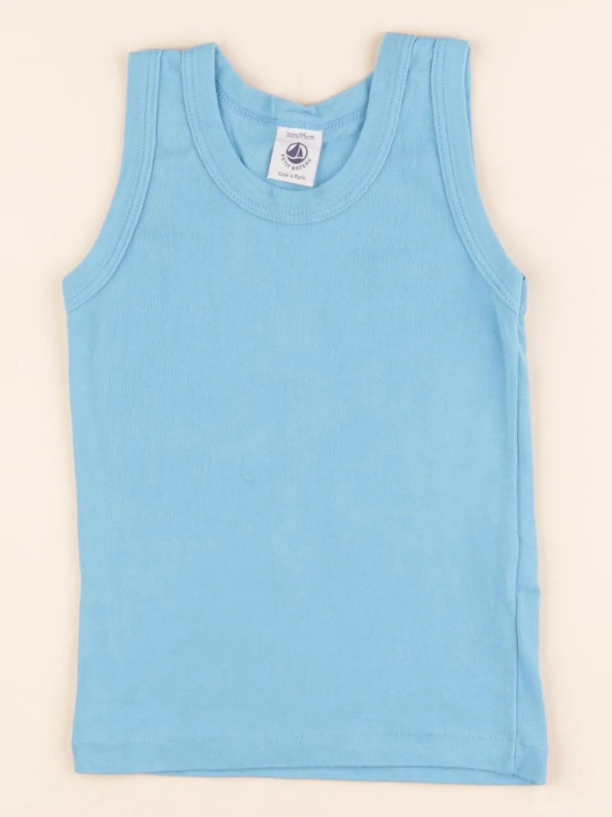Petit Bateau - débardeur bleu - 3 ans