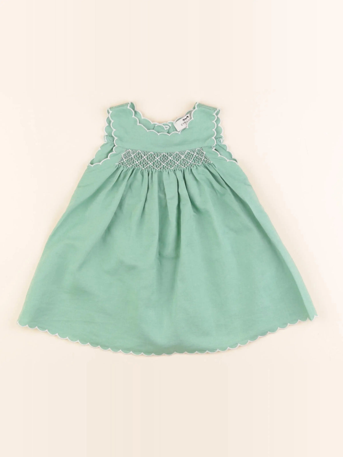 Cyrillus - robe vert - 6 mois