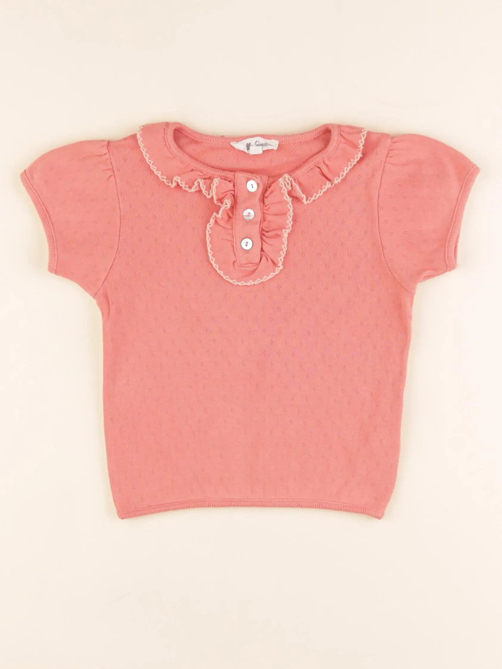 Hello Simone - tee-shirt rose - 4 ans