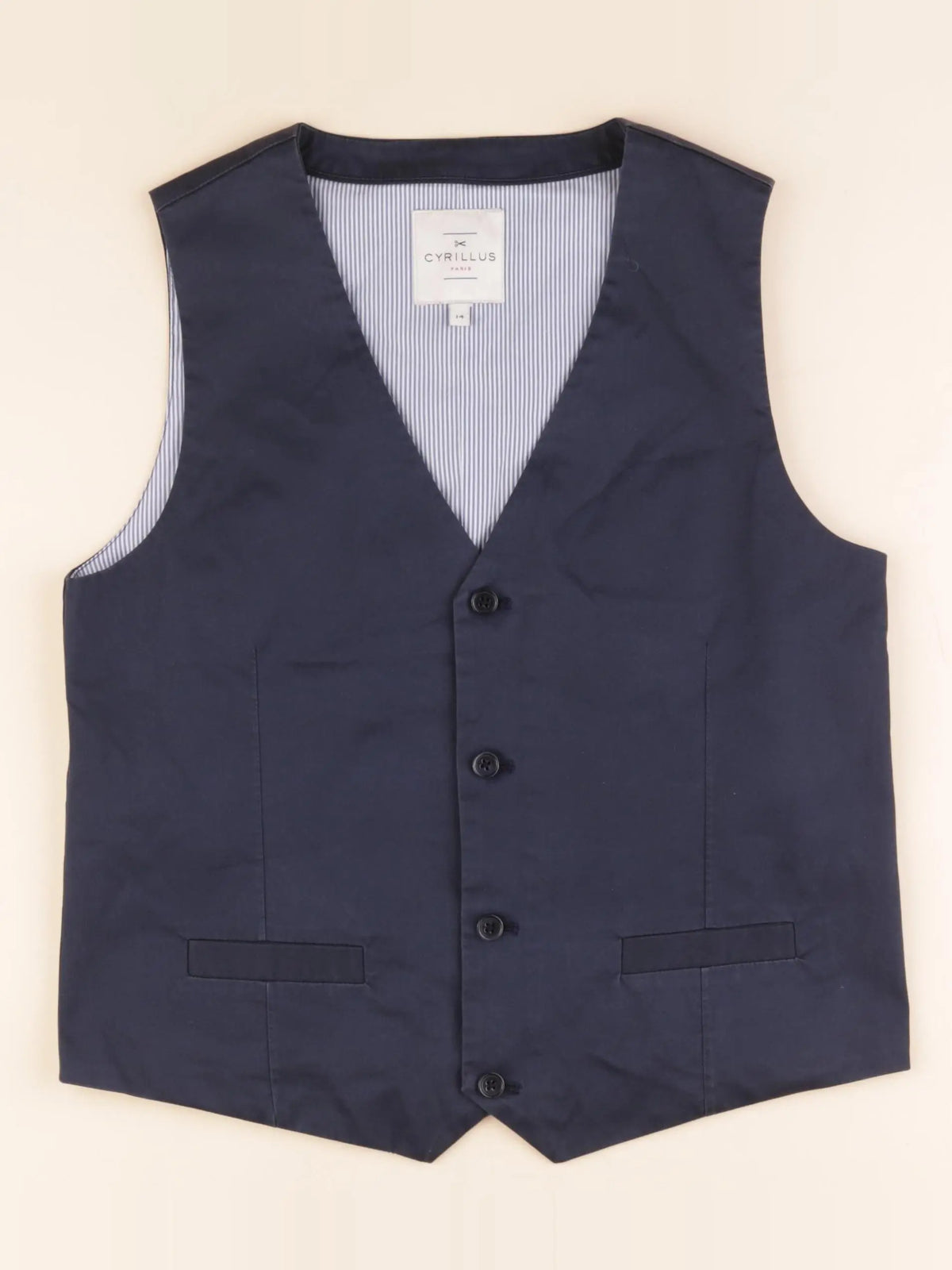 Cyrillus - gilet bleu - 14 ans