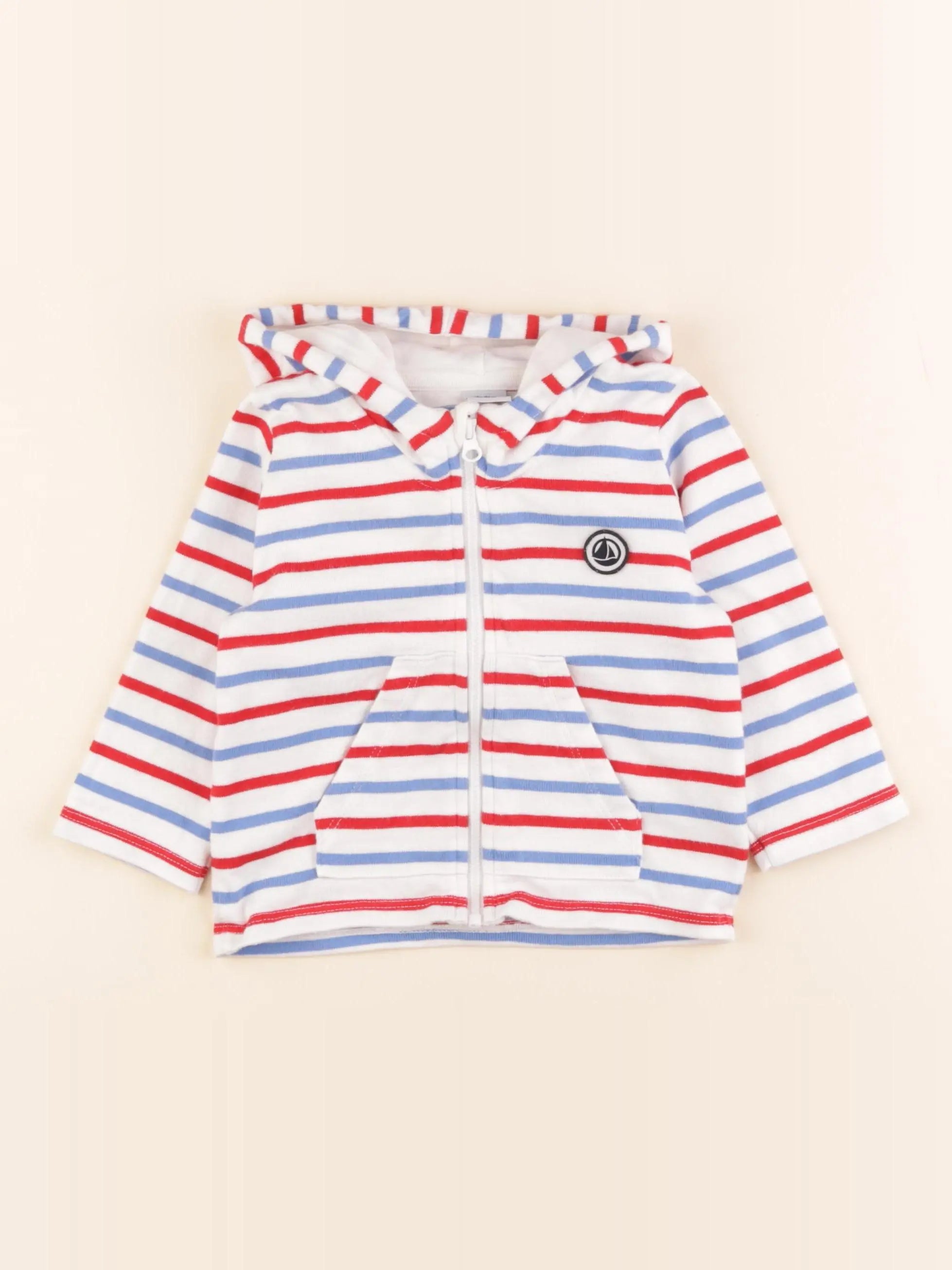 Sweat bleu, rouge