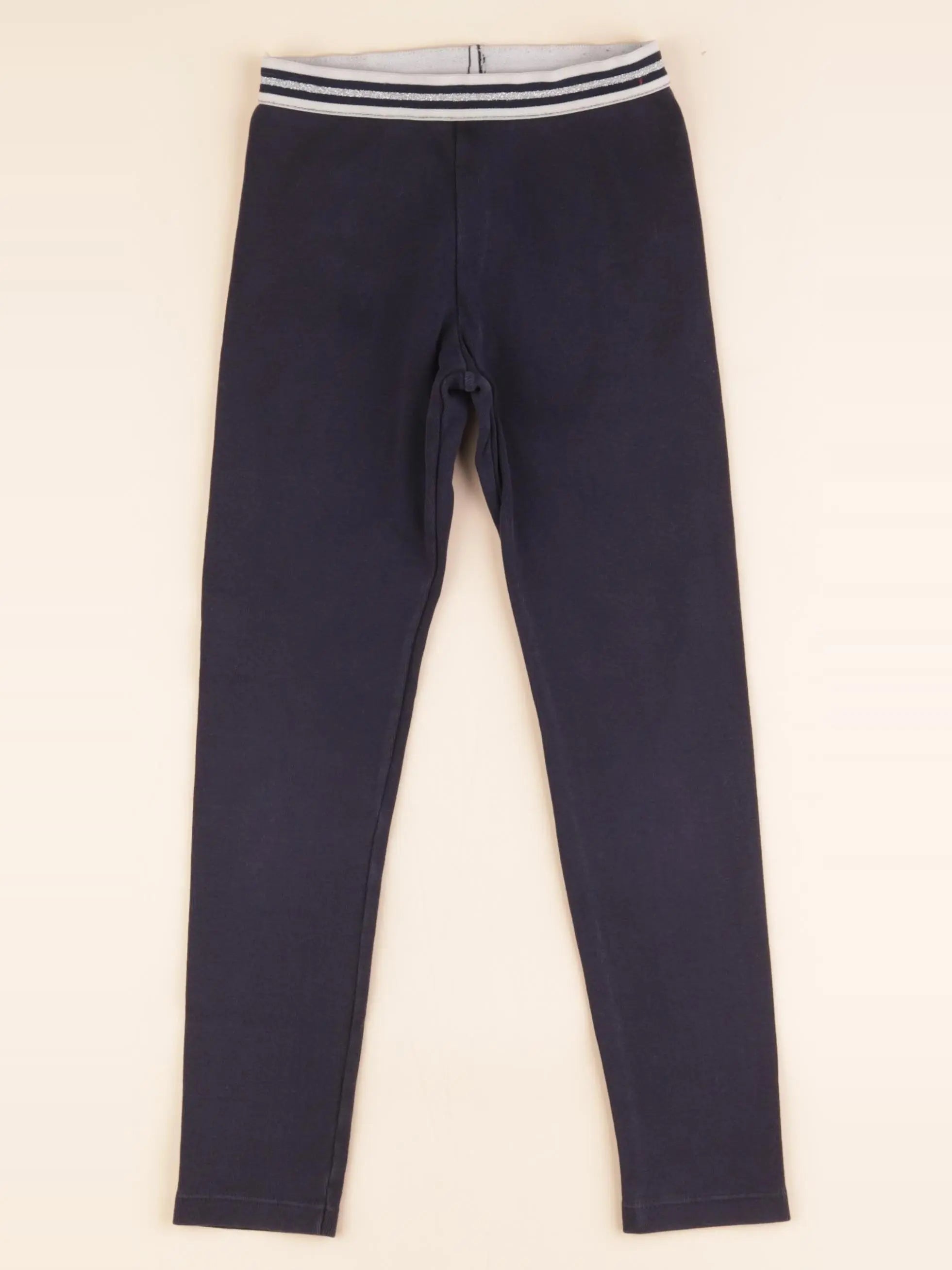 Legging bleu, argent