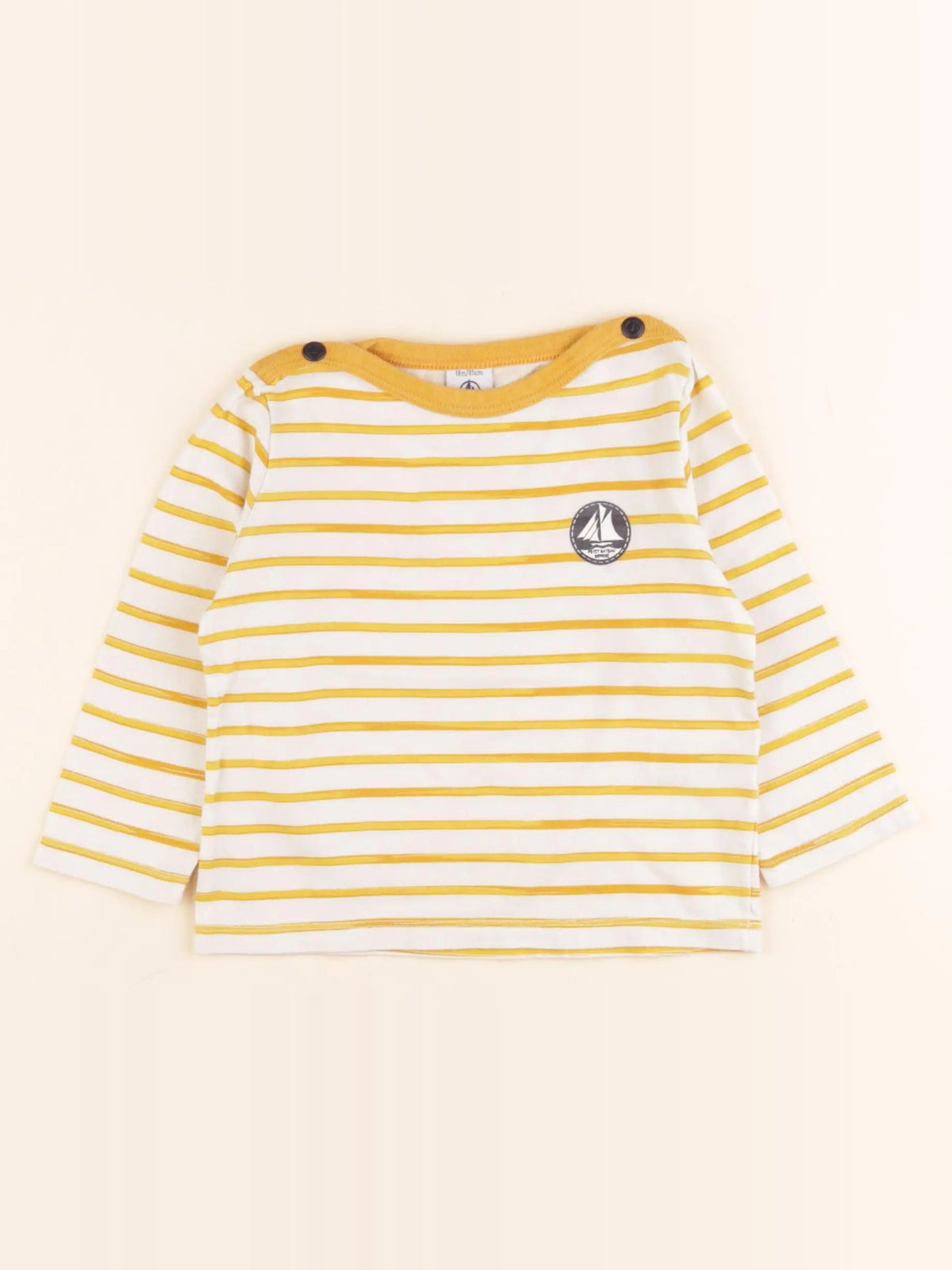 Tee-shirt beige, jaune