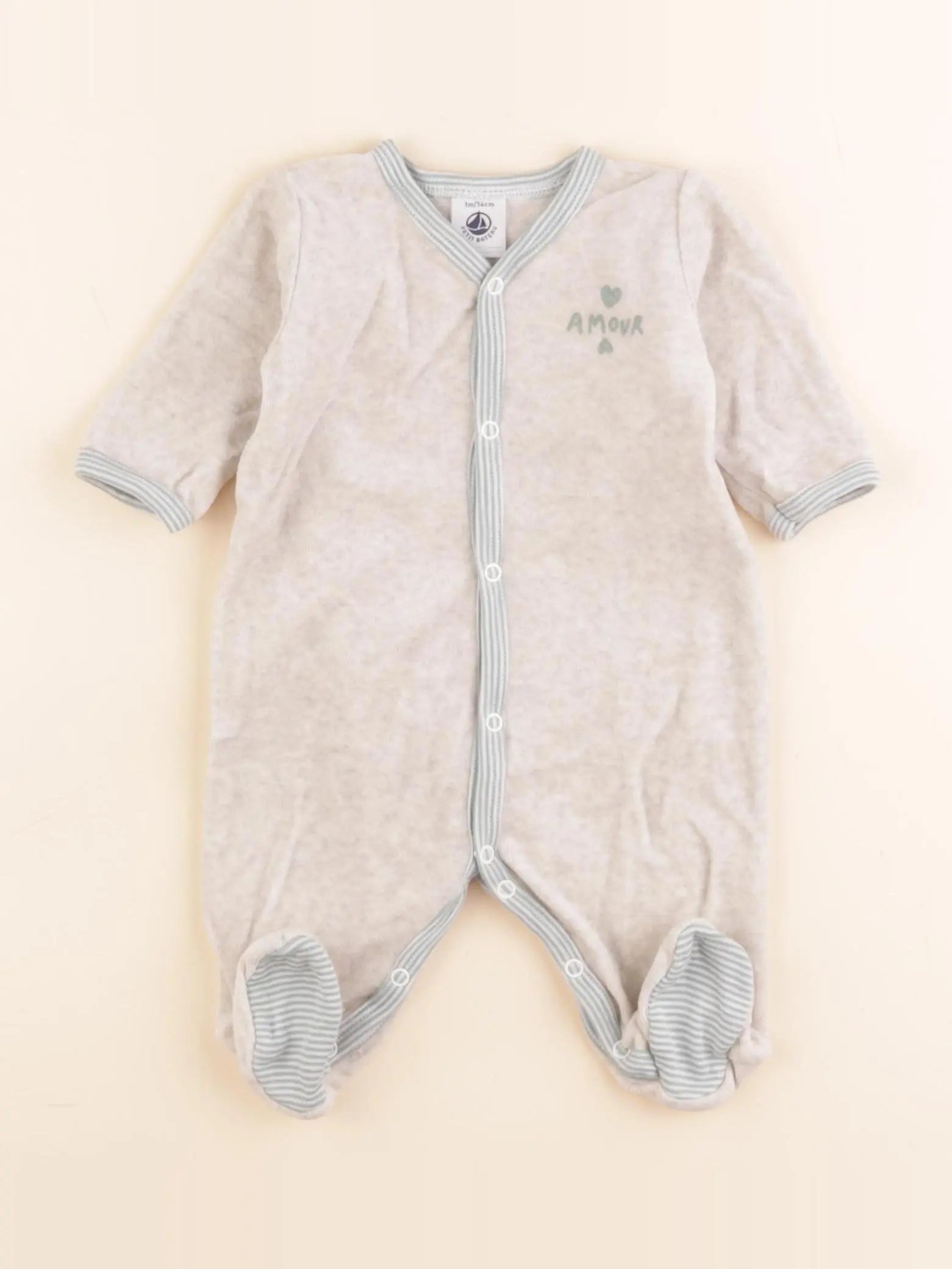 Pyjama velours beige