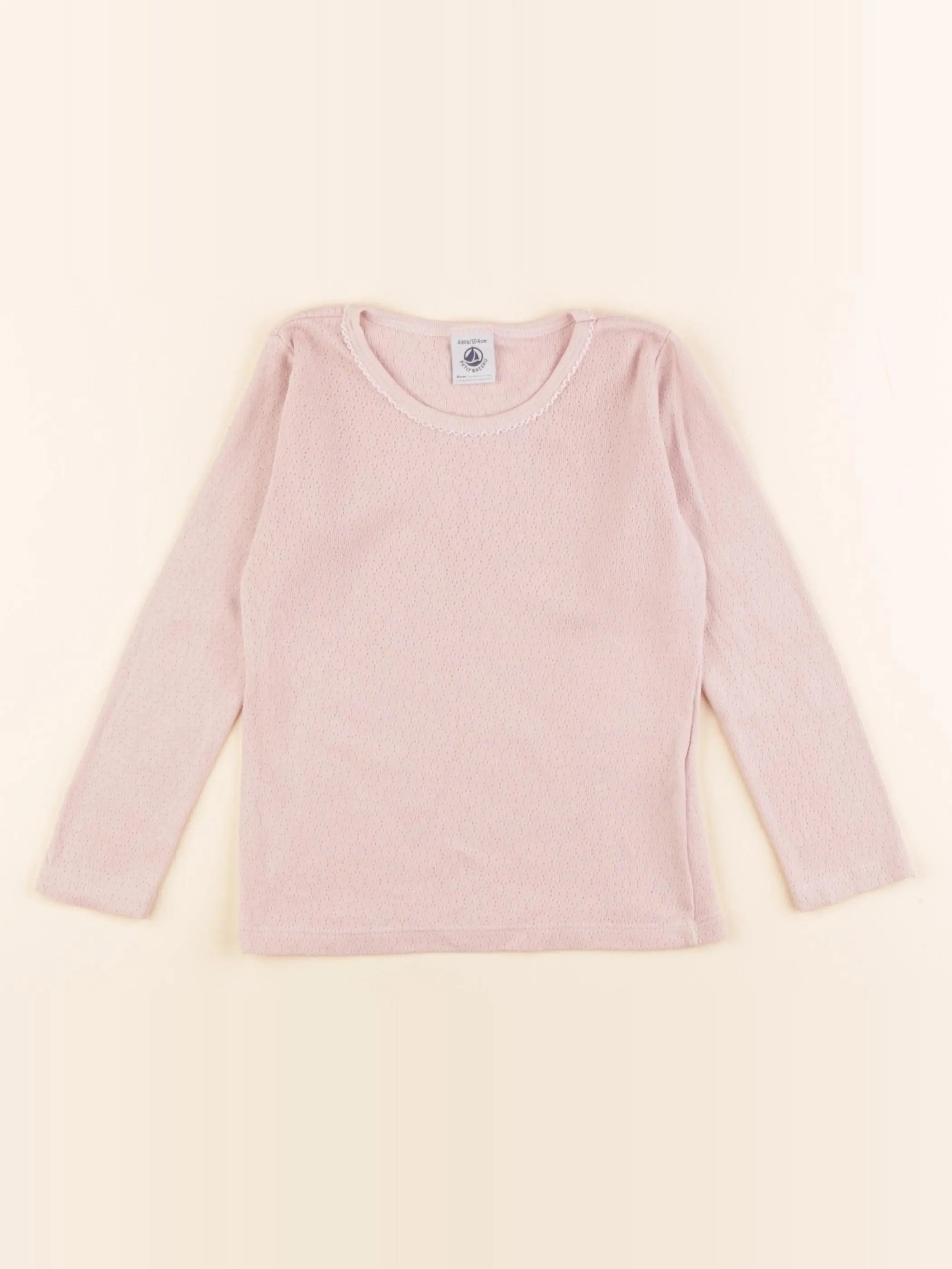 Petit Bateau - maillot de corps rose - 4 ans