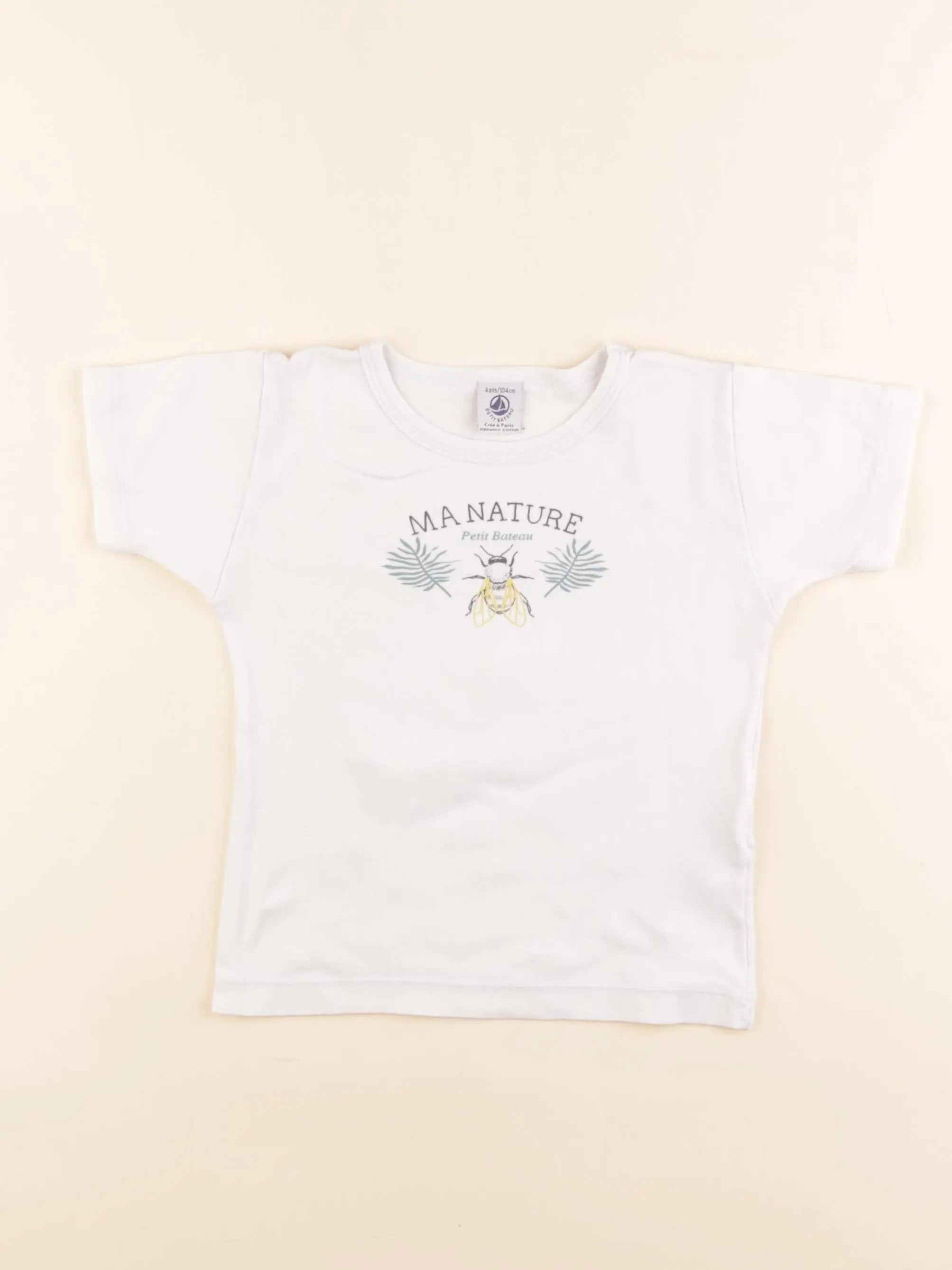 Petit Bateau - maillot de corps blanc - 4 ans