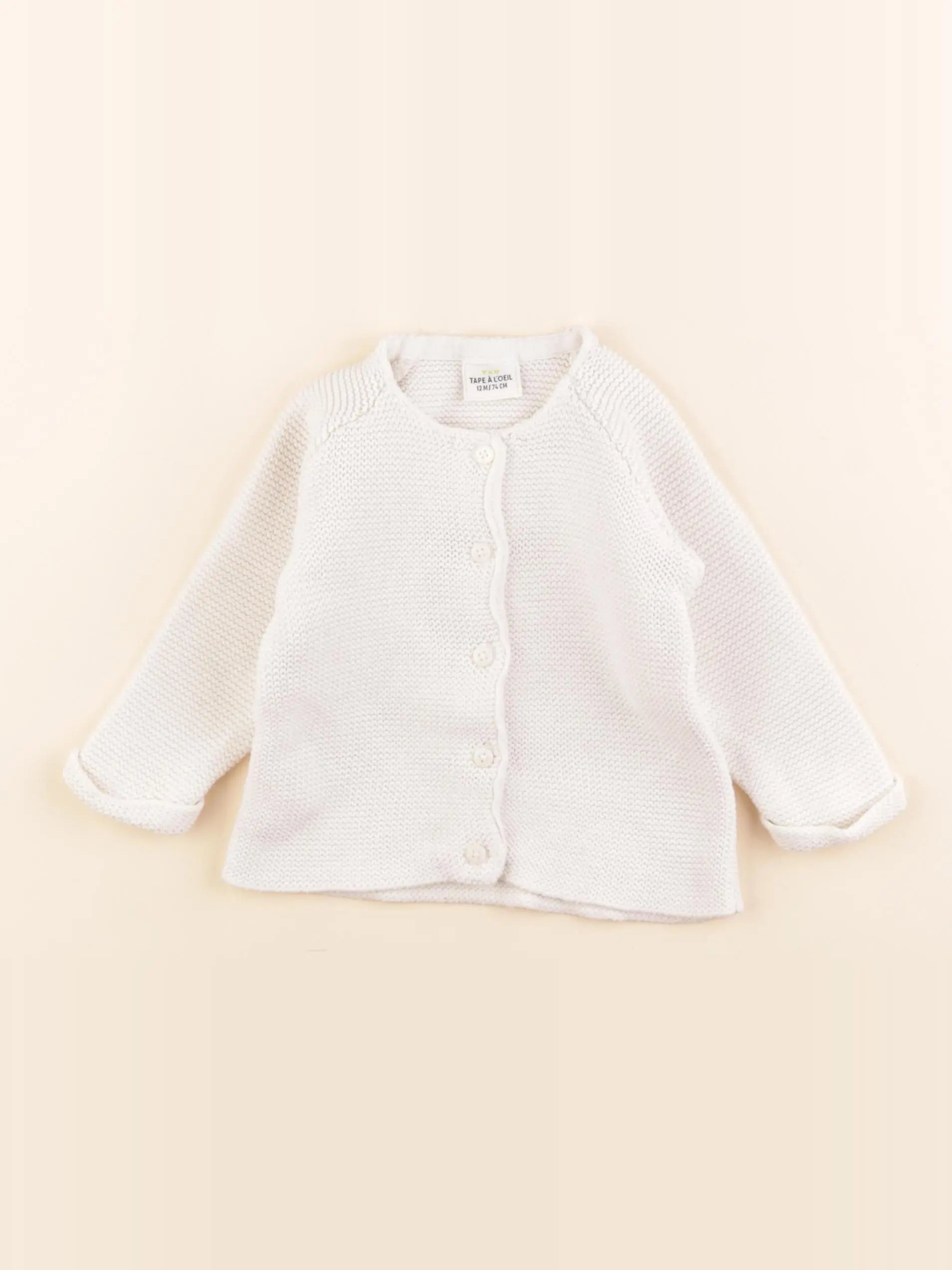 Tape à l'oeil - gilet beige - 12 mois