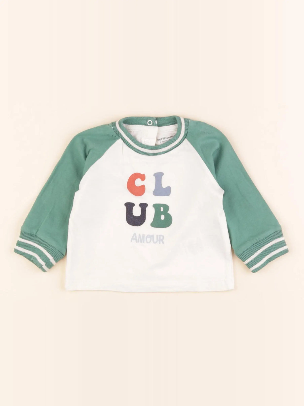 Vertbaudet - tee-shirt vert - 6 mois
