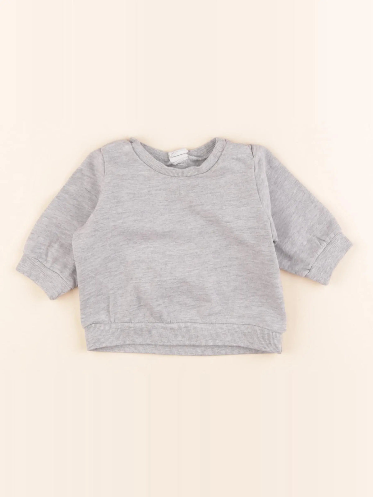 H&M - sweat gris - 2/4 mois
