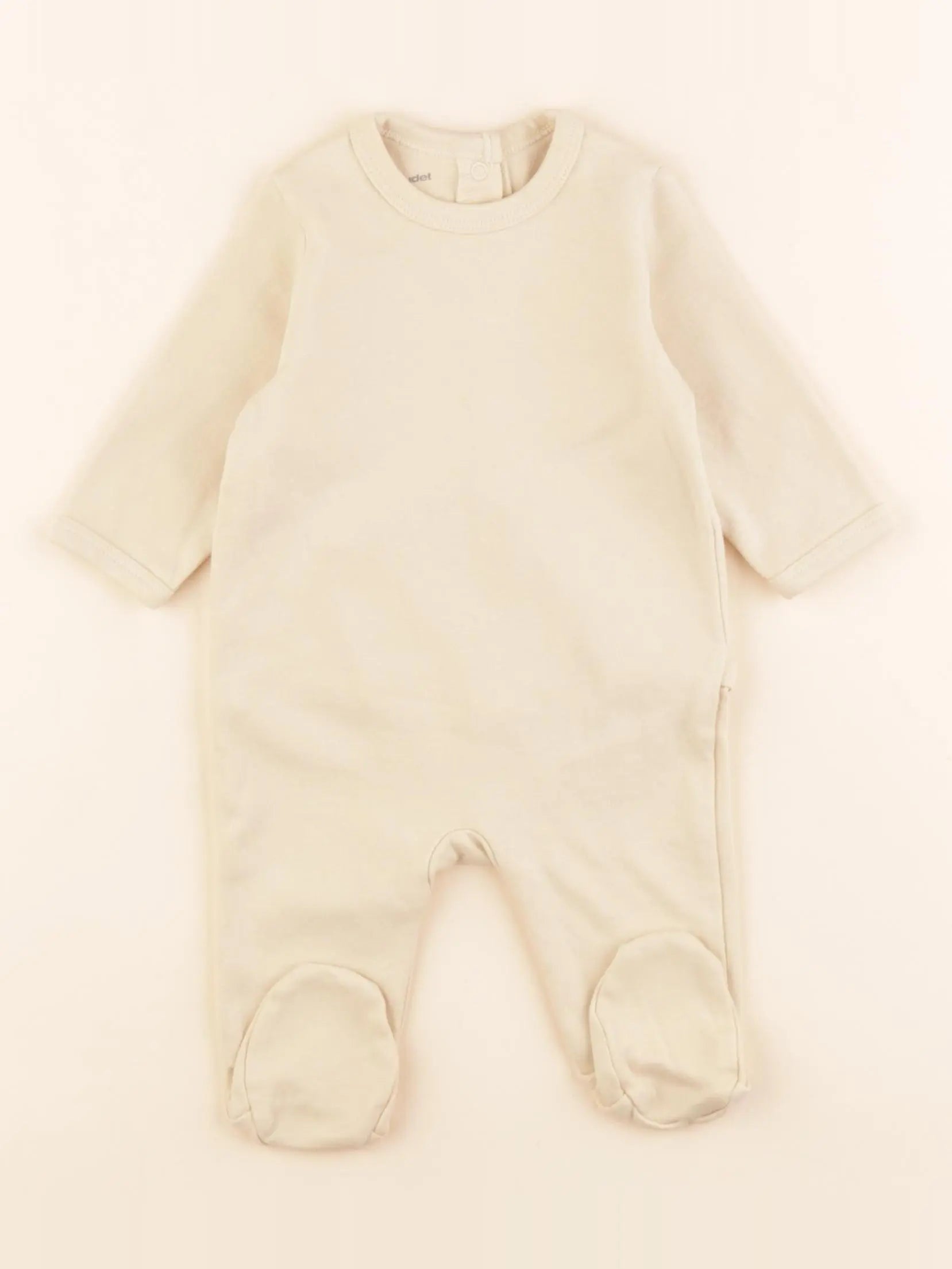 Vertbaudet - pyjama coton beige - 3 mois