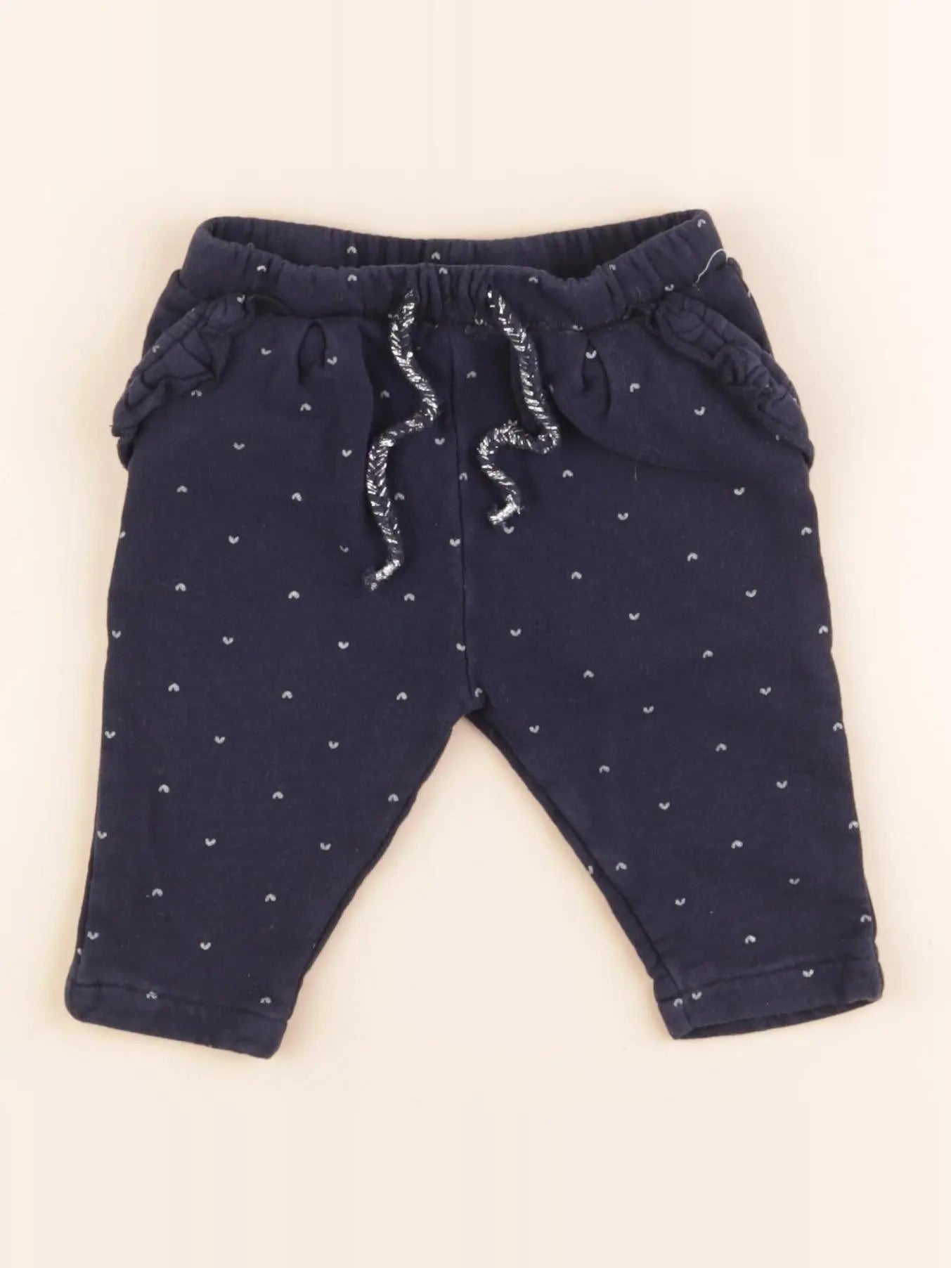 Vertbaudet - jogging bleu, or - 6 mois