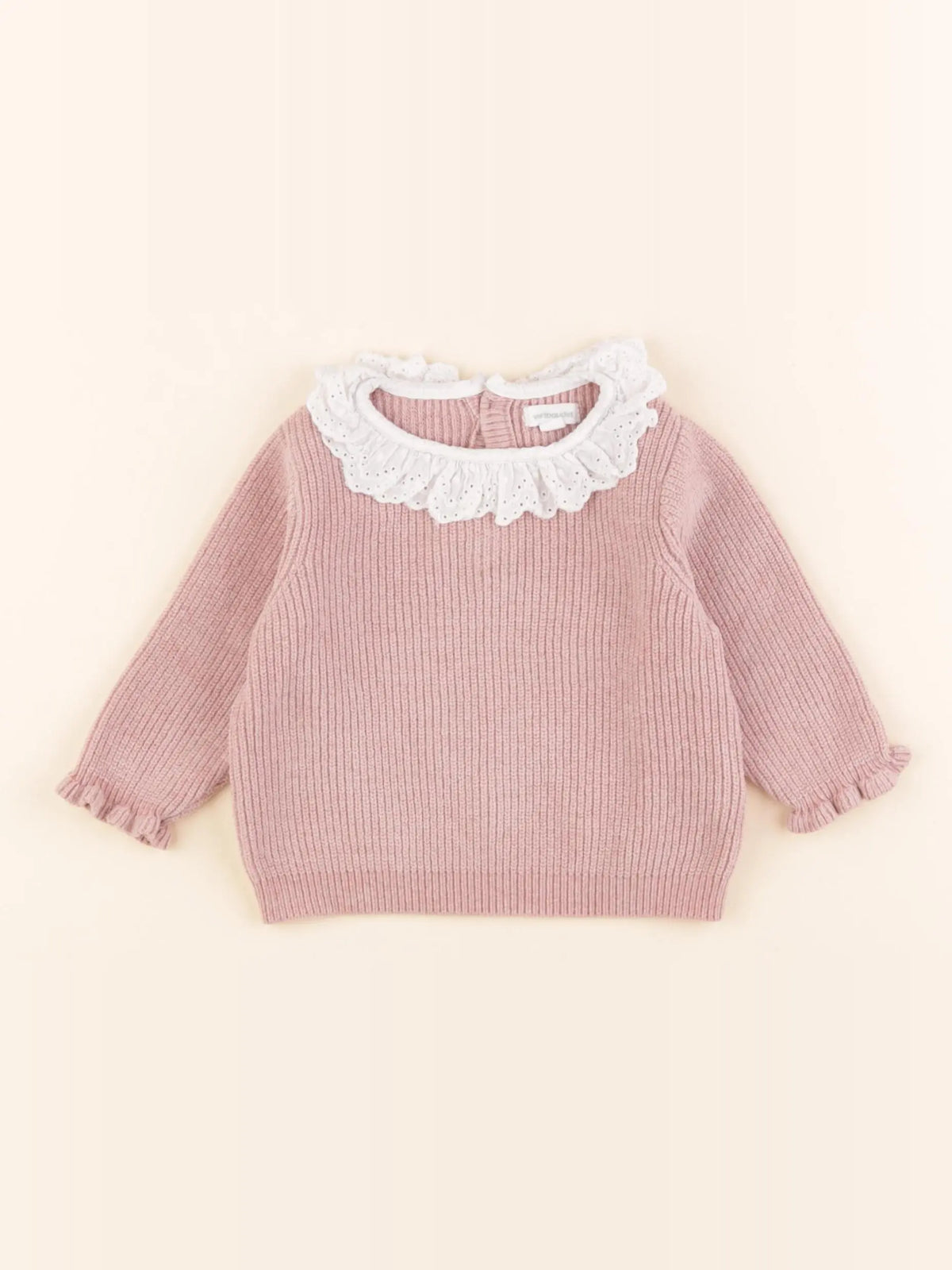 Vertbaudet - pull rose - 6 mois