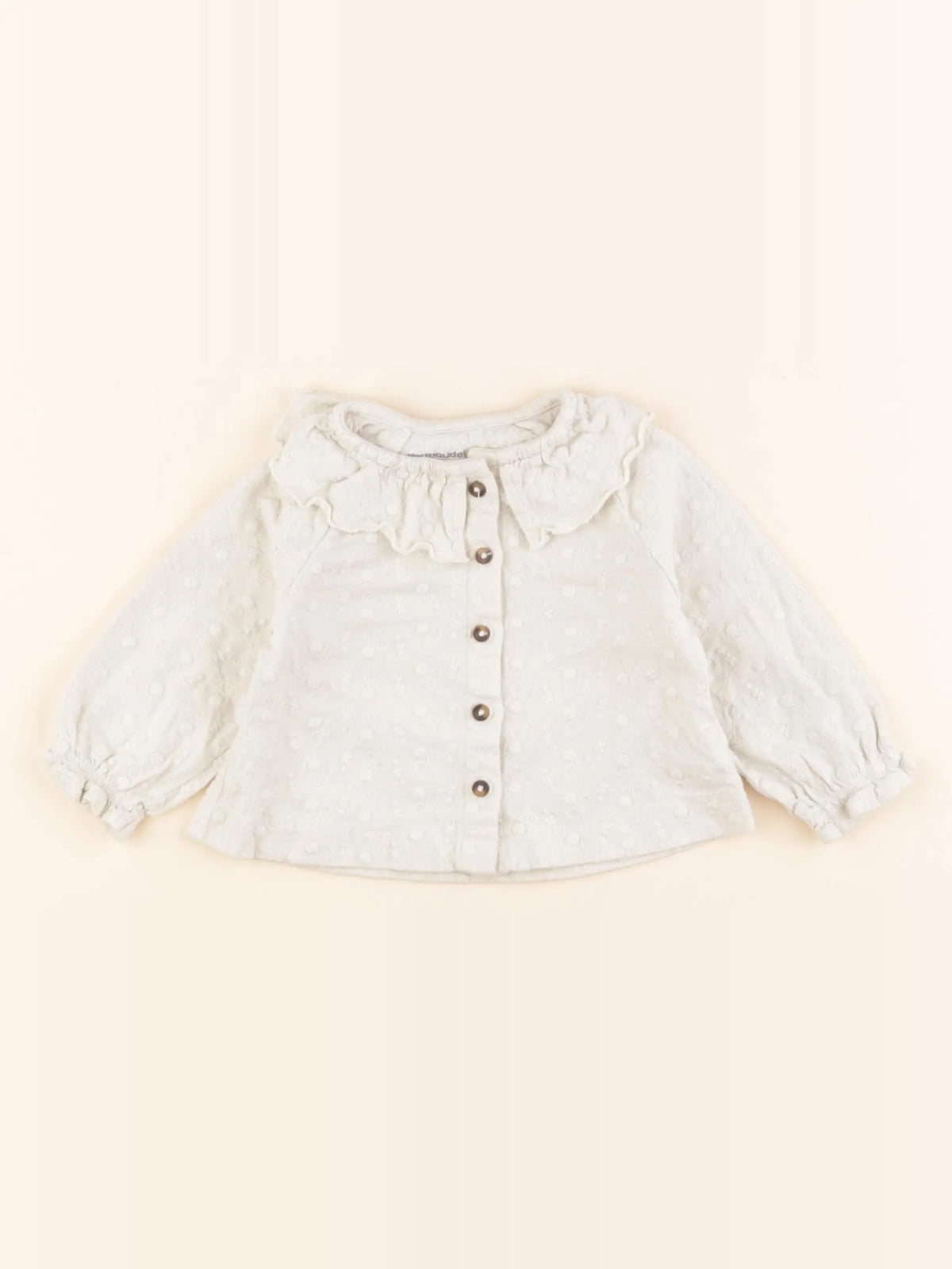 Vertbaudet - tee-shirt beige - 9 mois