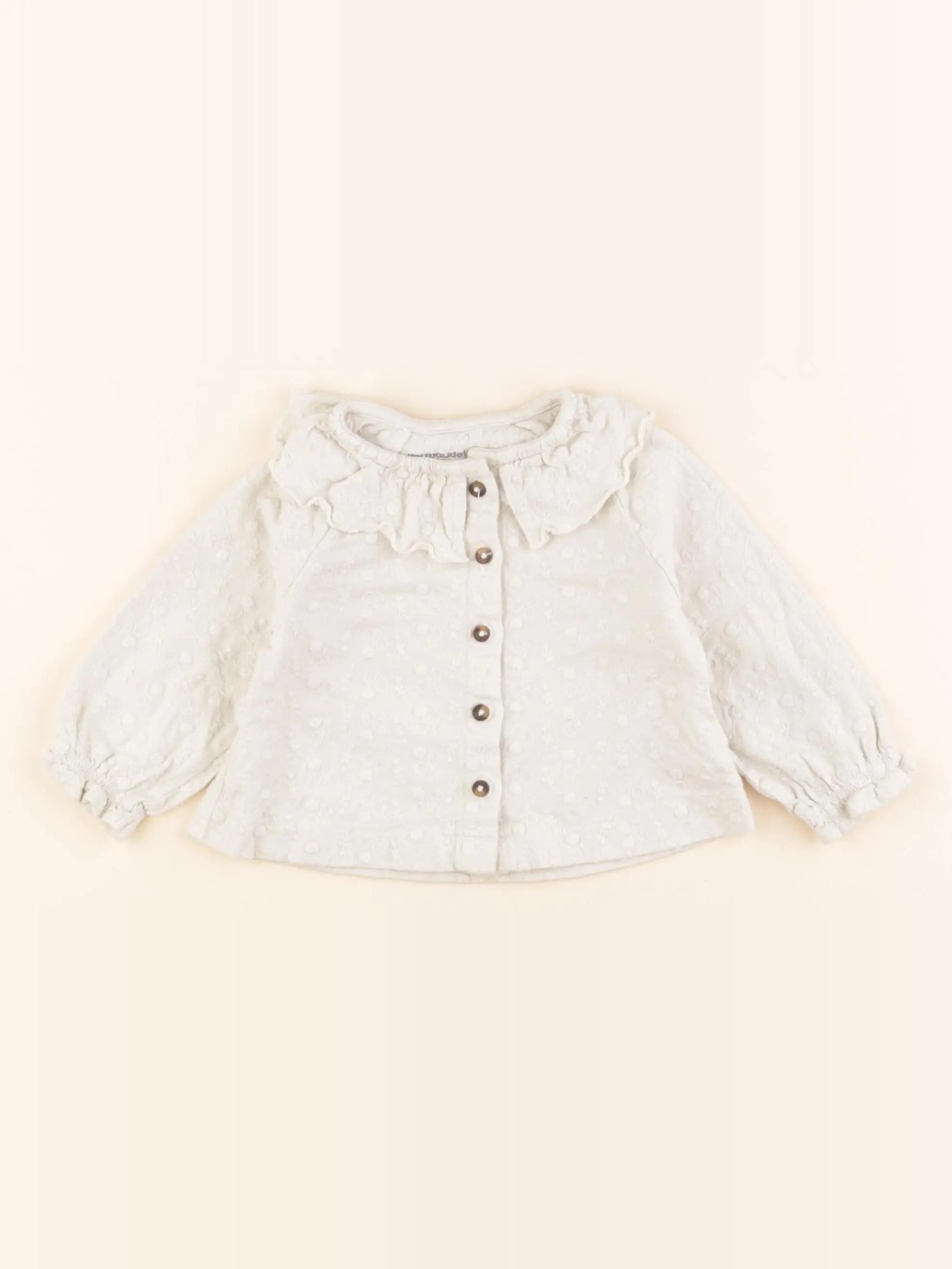 Vertbaudet - tee-shirt beige - 9 mois