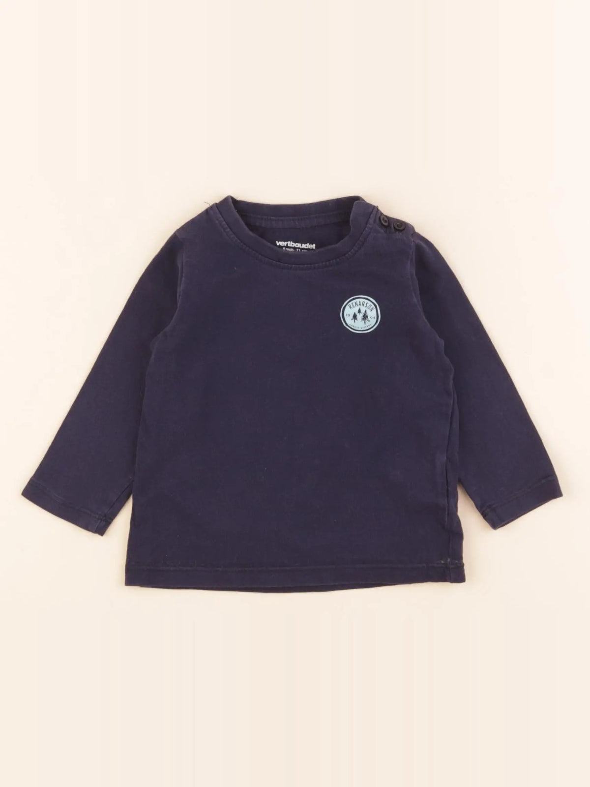 Vertbaudet - tee-shirt bleu - 9 mois