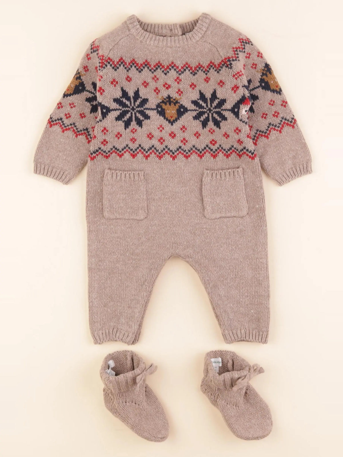 Vertbaudet - ensemble marron - 3 mois