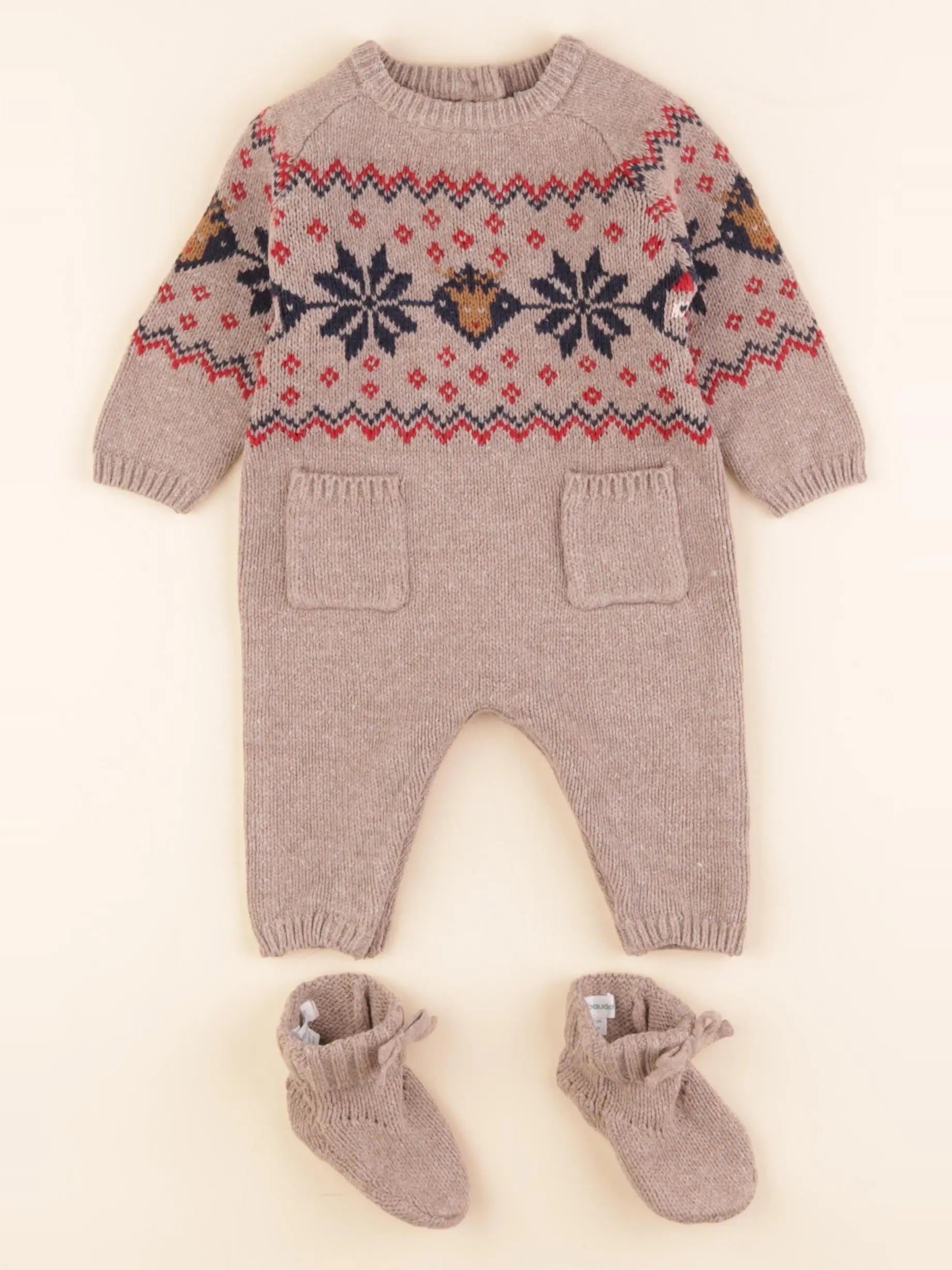 Vertbaudet - ensemble marron - 3 mois