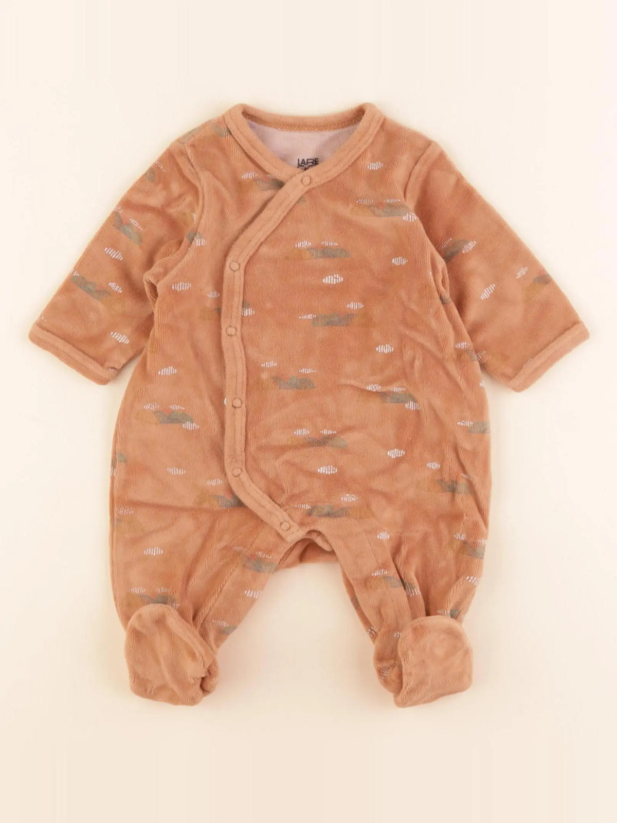 La Redoute - pyjama velours marron - 1 mois