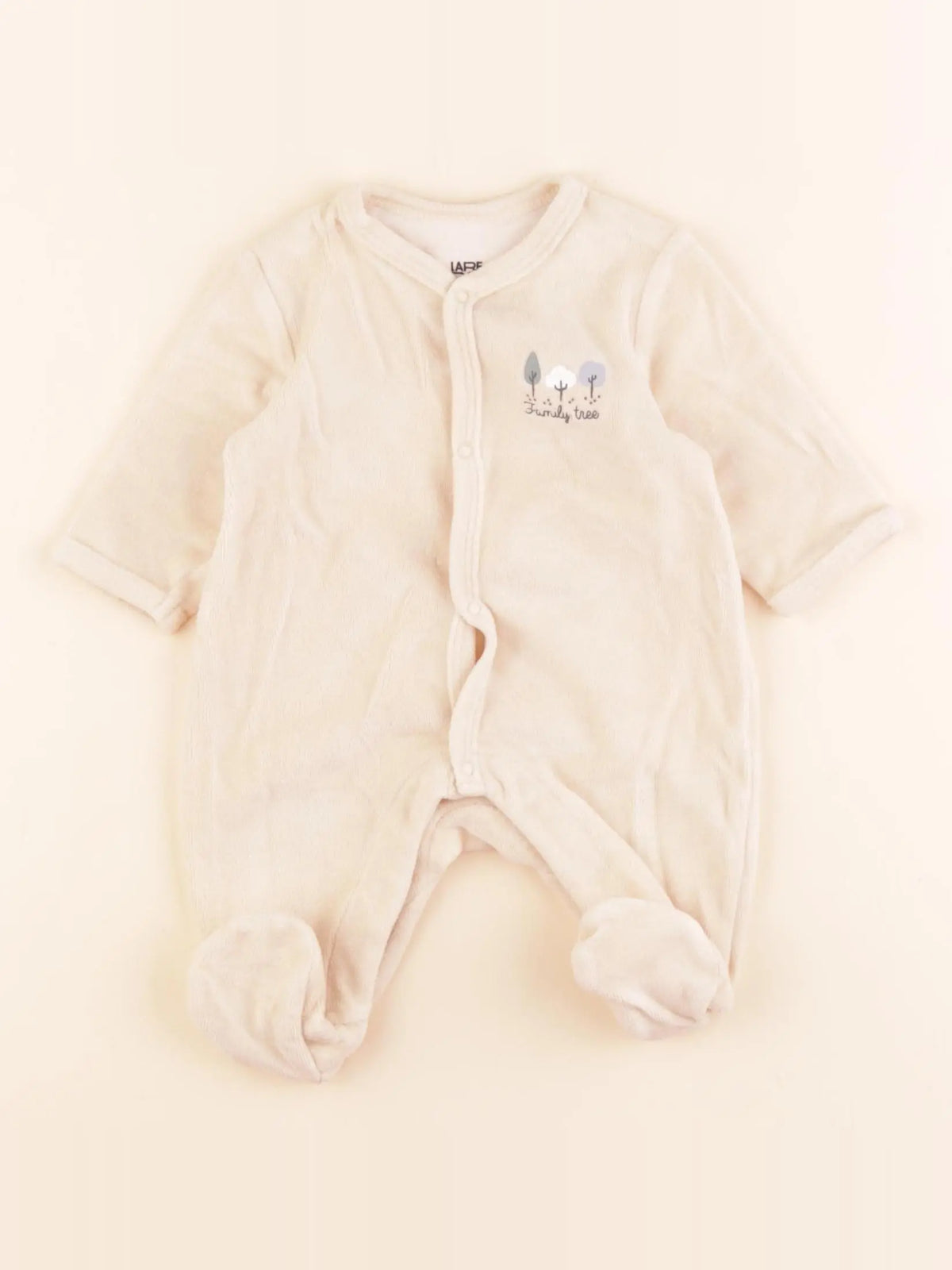La Redoute - pyjama velours beige - 1 mois