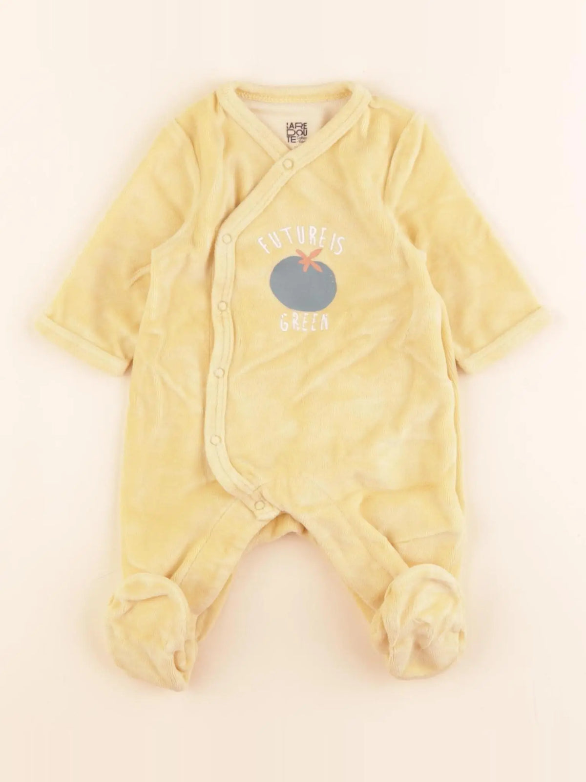 La Redoute - pyjama velours jaune - 1 mois