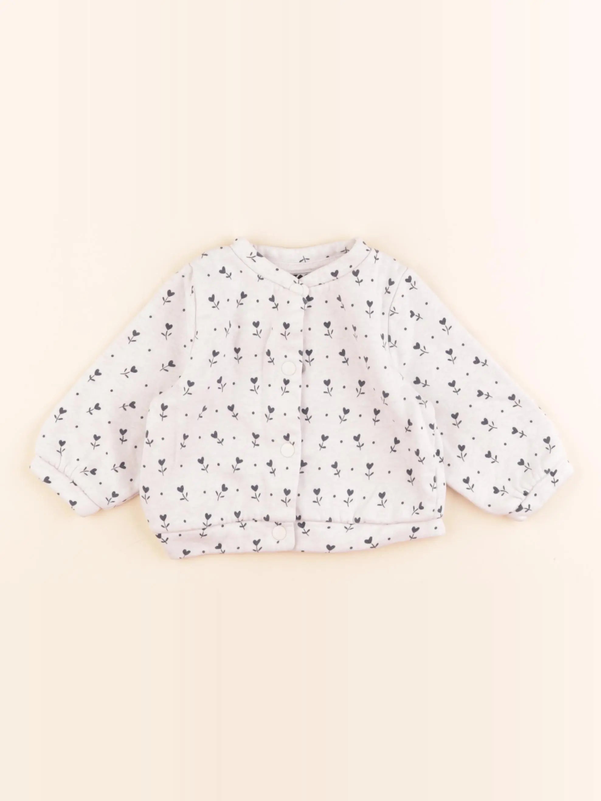 Tape à l'oeil - sweat blanc, bleu - 9 mois