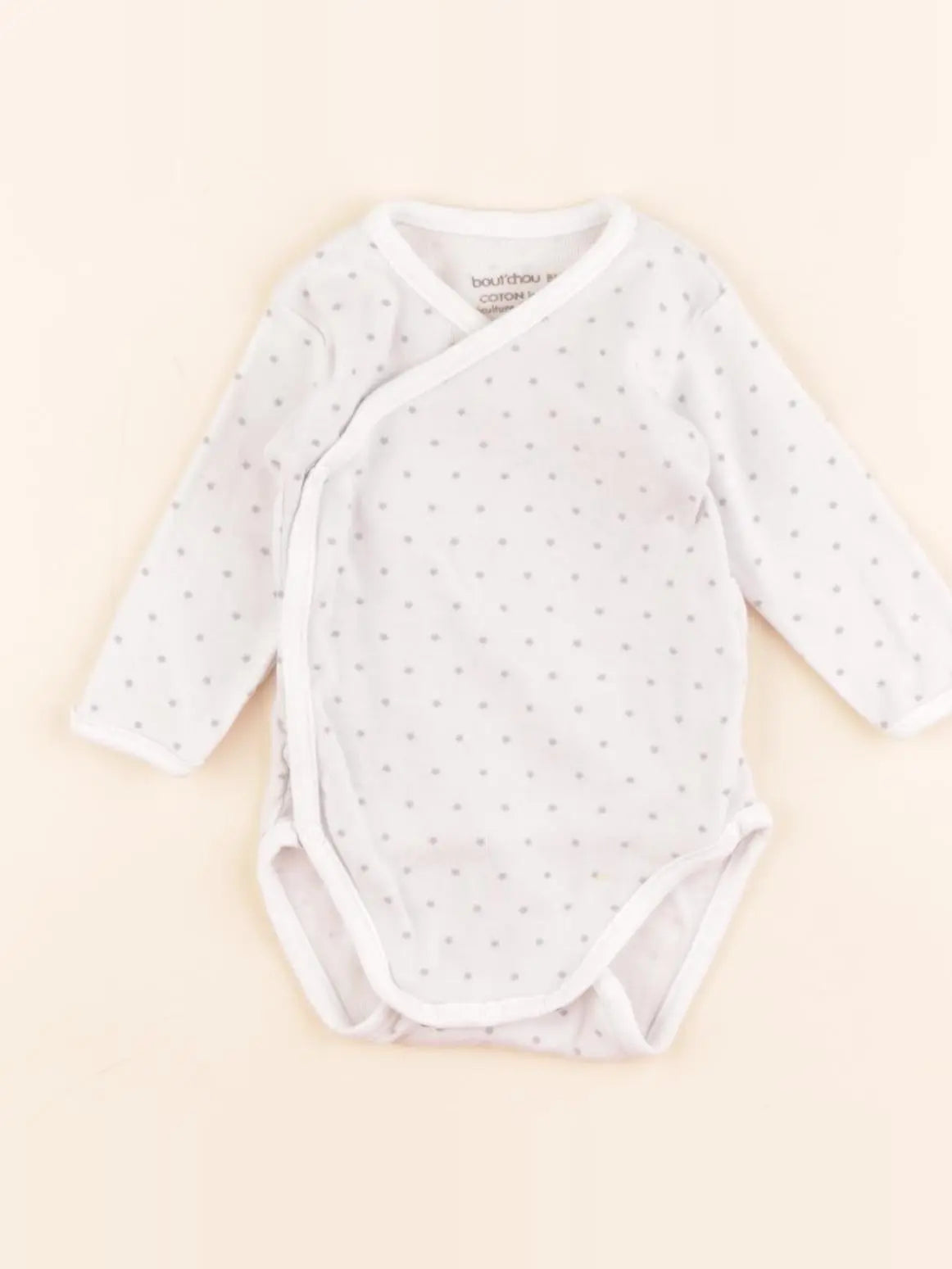 Boutchou - body gris, blanc - 0 mois