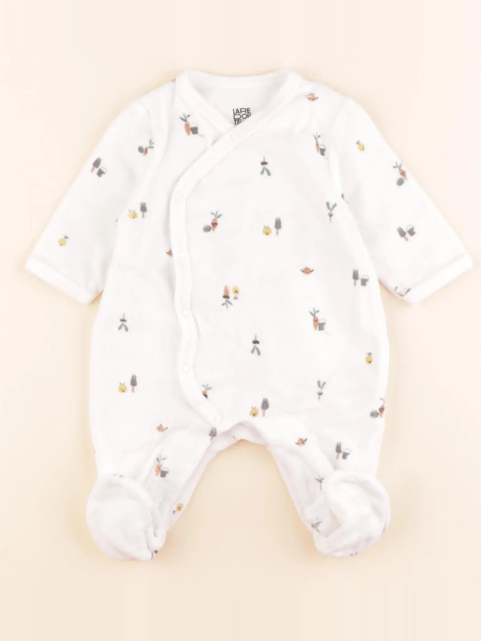 La Redoute - pyjama velours blanc - 1 mois