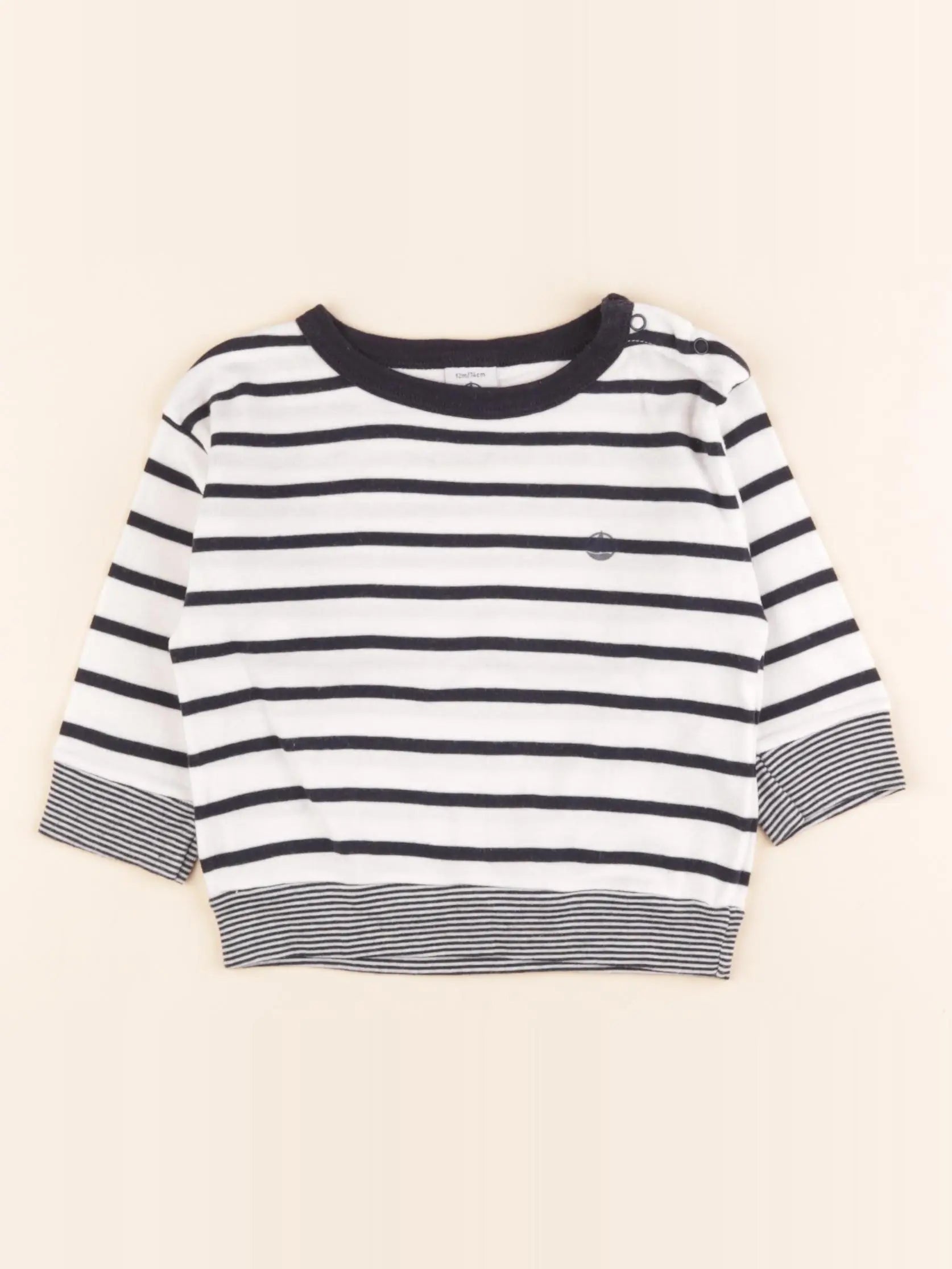 Tee-shirt bleu, blanc
