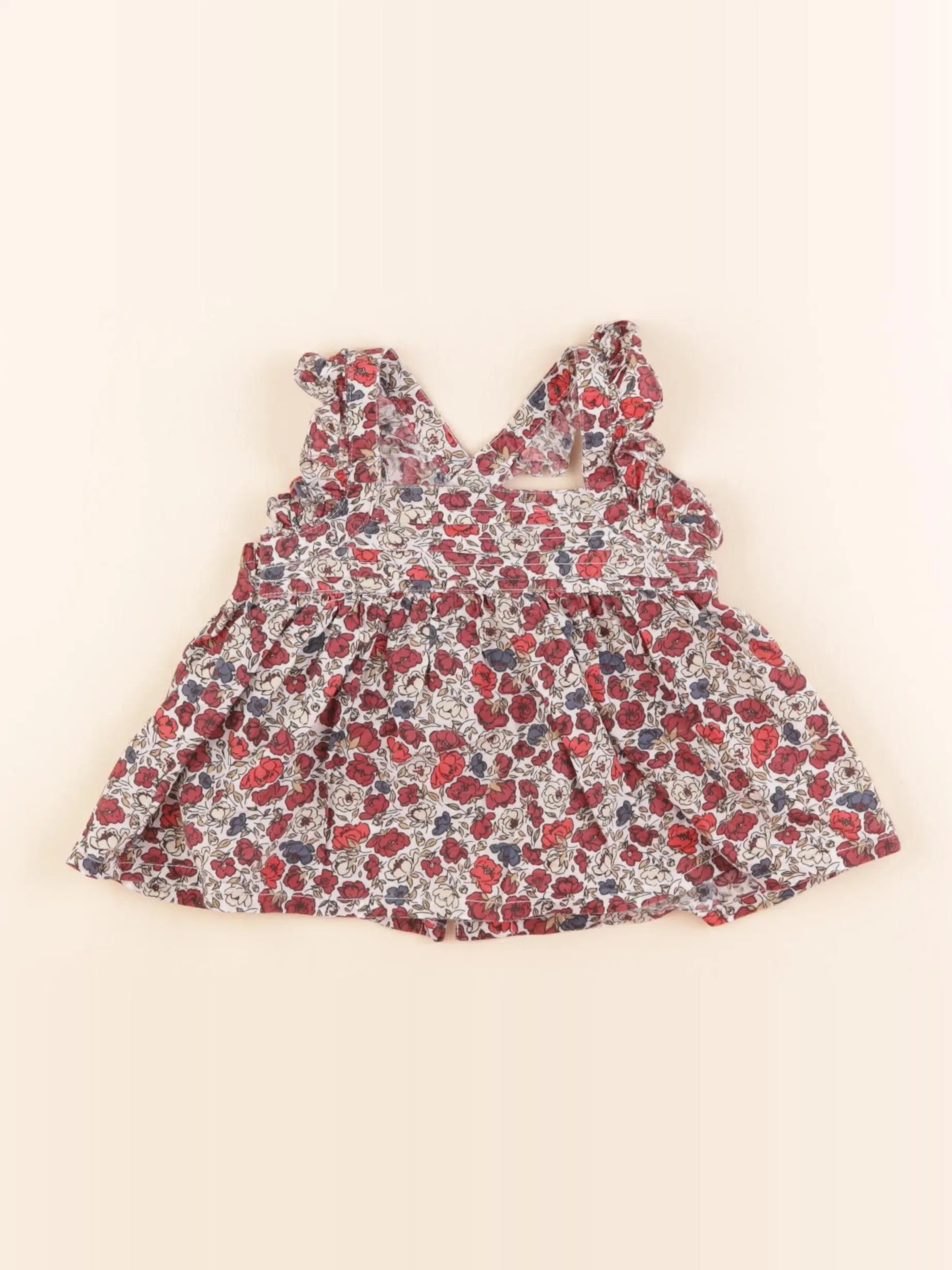 Boutchou - blouse rouge - 9 mois