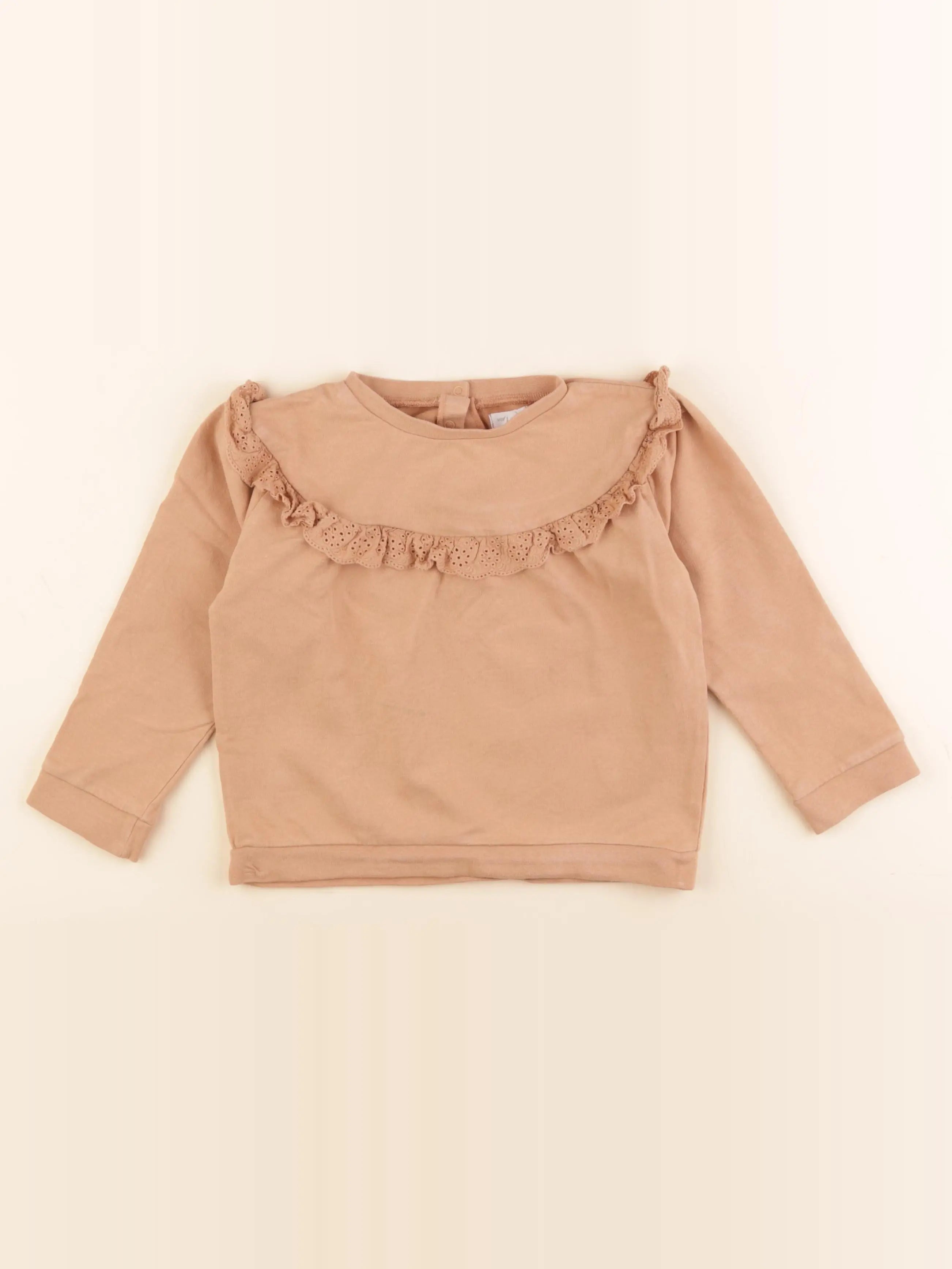 Vertbaudet - sweat marron - 4 ans