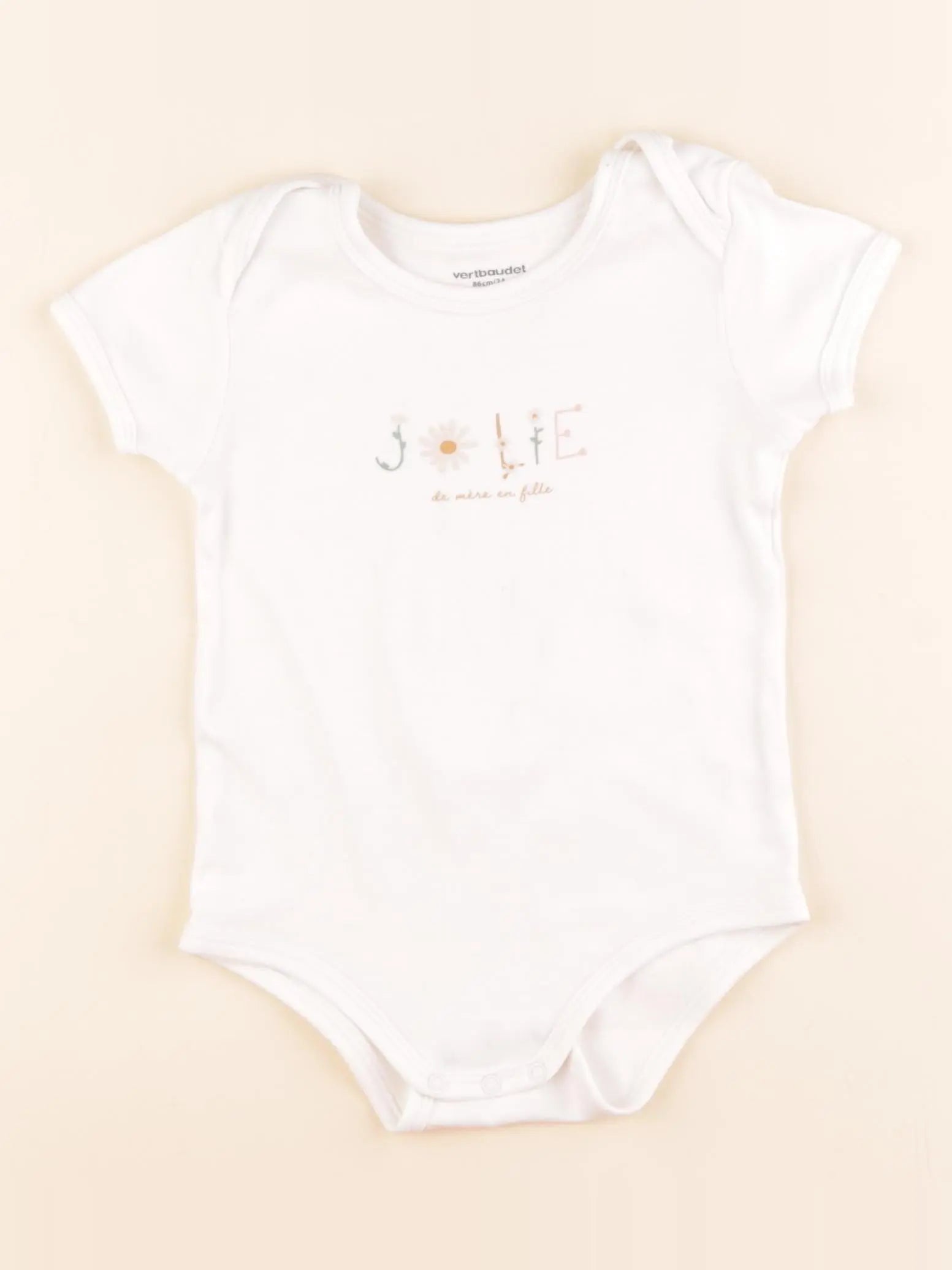 Vertbaudet - body blanc - 2 ans