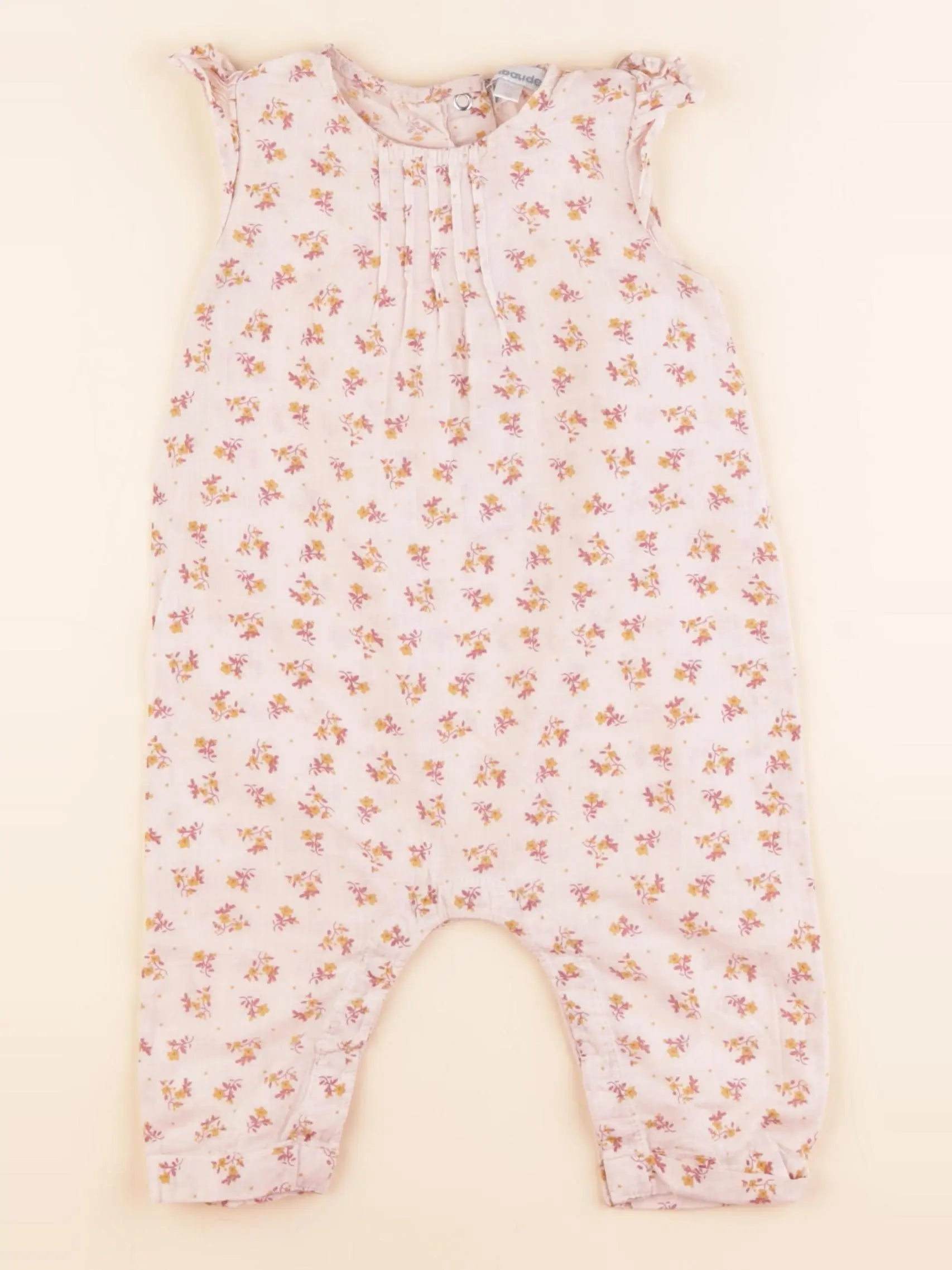 Vertbaudet - combinaison rose - 9 mois